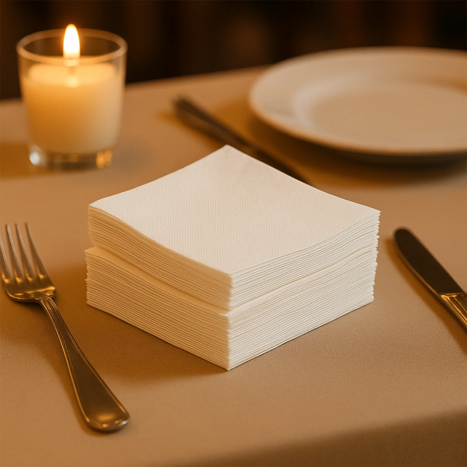 Soft & Absorbent Disposable Tissue Napkins  / Paper (75 Pc) - Image 6
