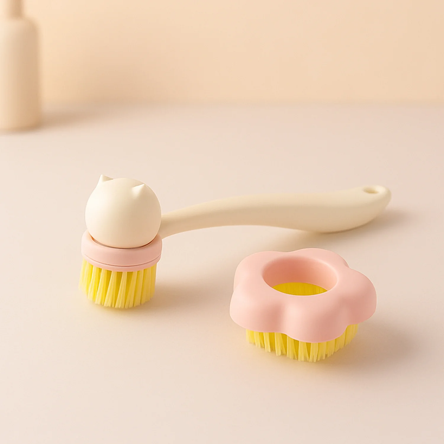 Soft Bristle Bath Brush with Long Handle (1 Pc) - Image 4