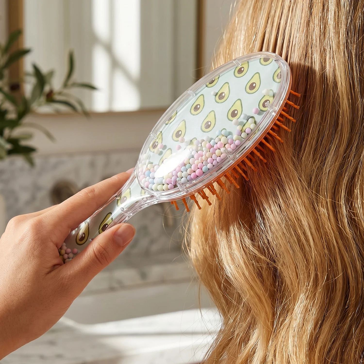 Soft Cushion Hair Brush Detangling Comb (1 Pc) - Image 3