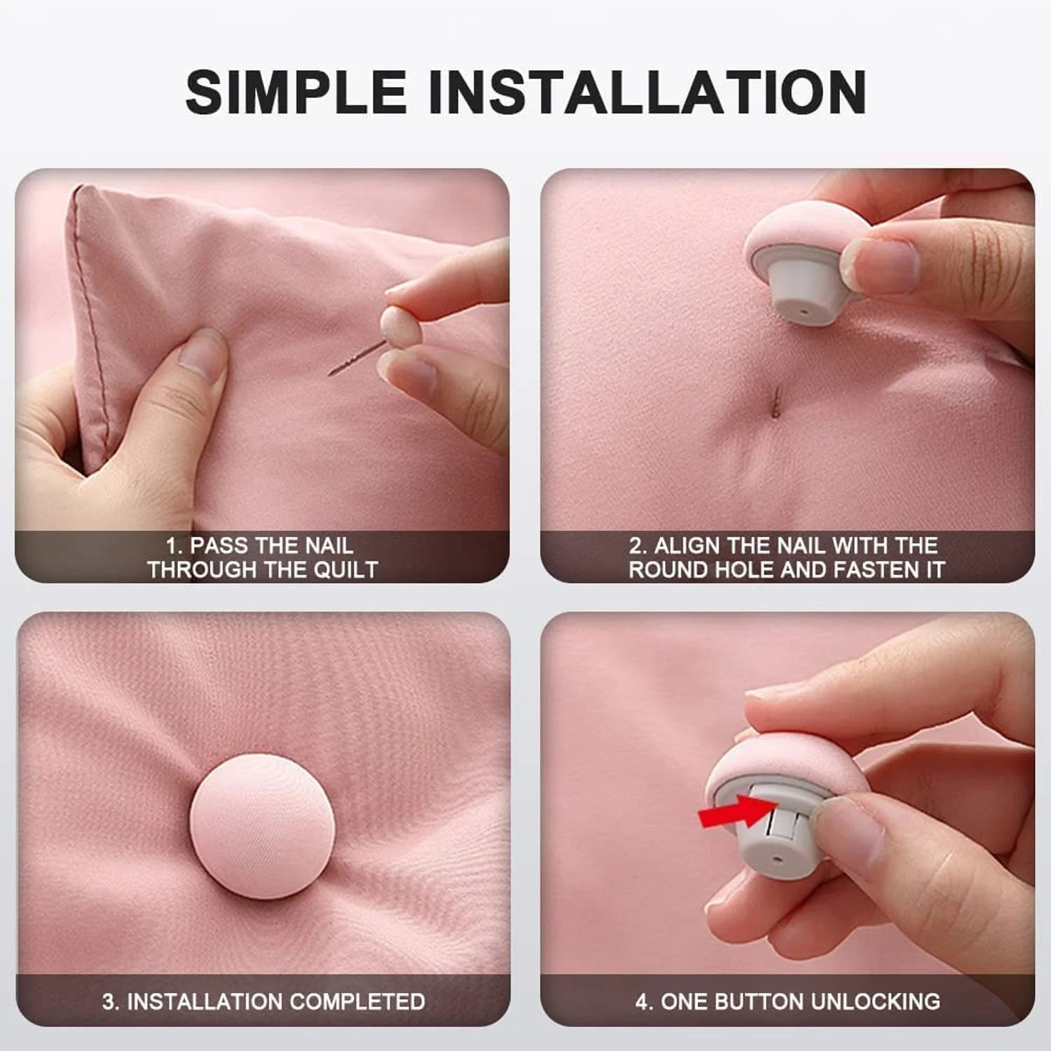 Soft Duvet Button Clip for Bedding & Curtains (1 Pc) - Image 3