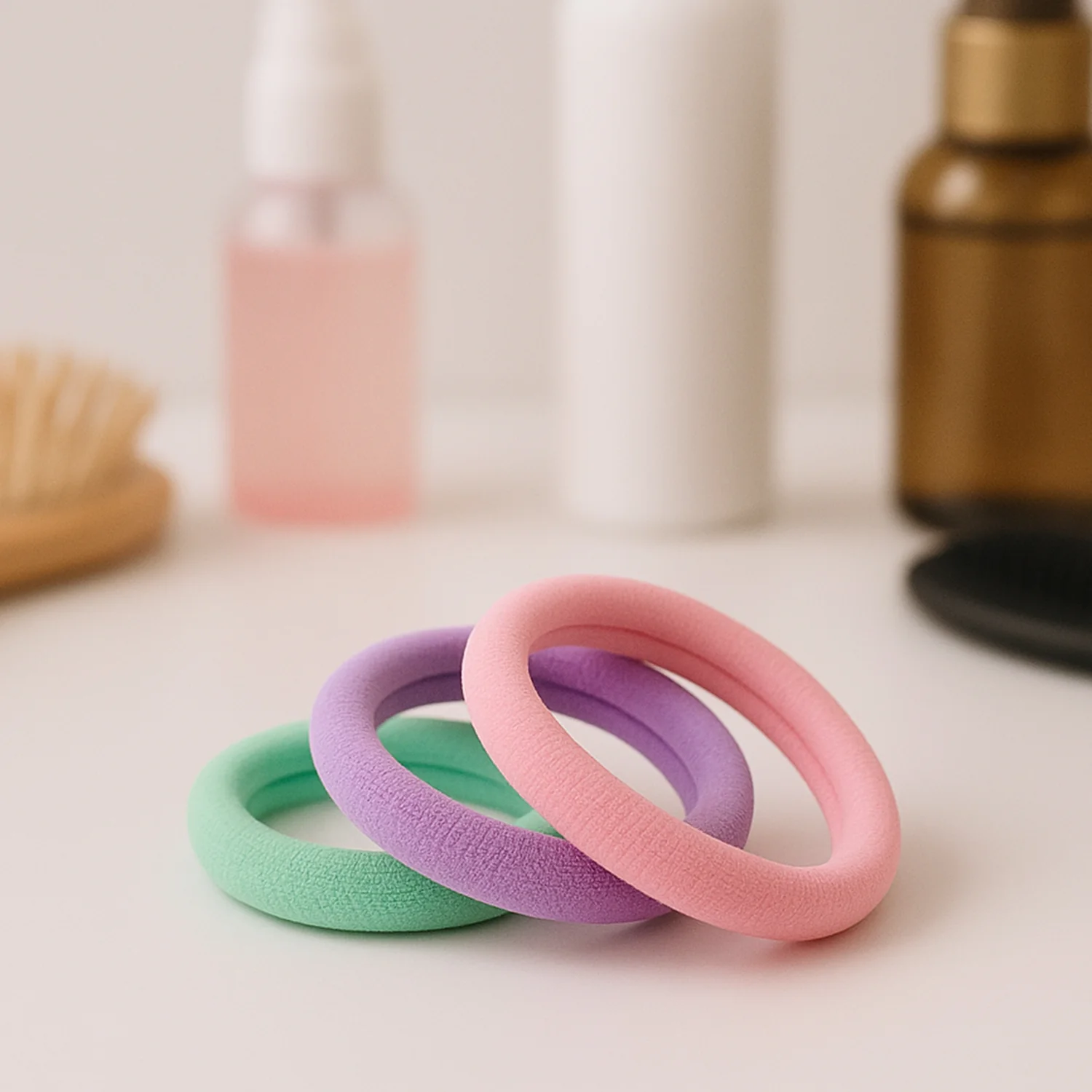 Soft Elastic Hair Bands Set for Girls (24 Pc) - Image 7