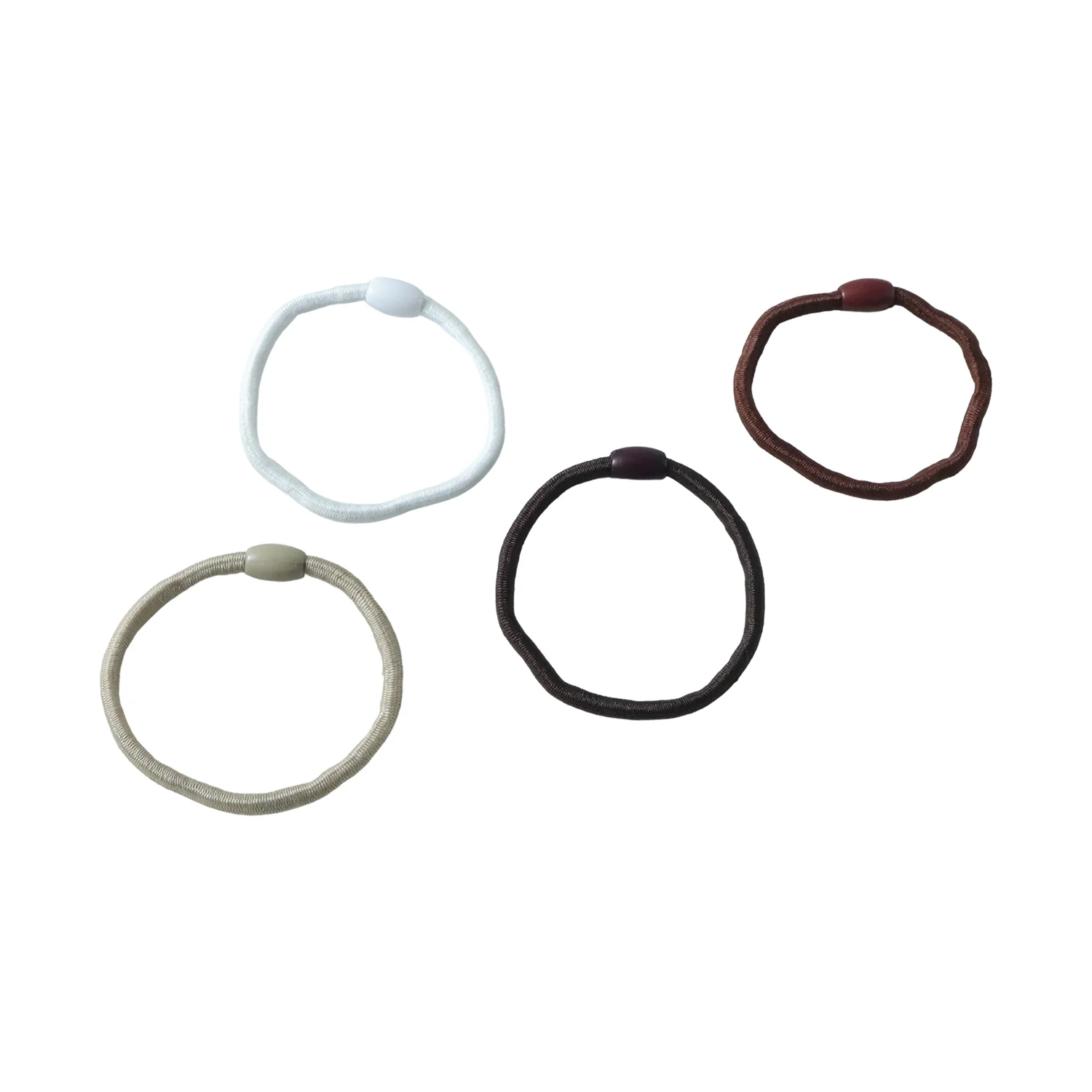 Soft Elastic Hair Rubber Bands Set (32 Pc Mix Color) - Image 4