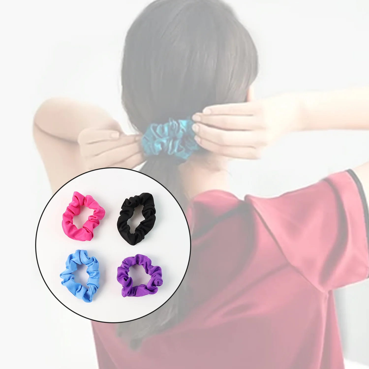 Soft Elastic Hair Scrunchies - (Set) - Image 6