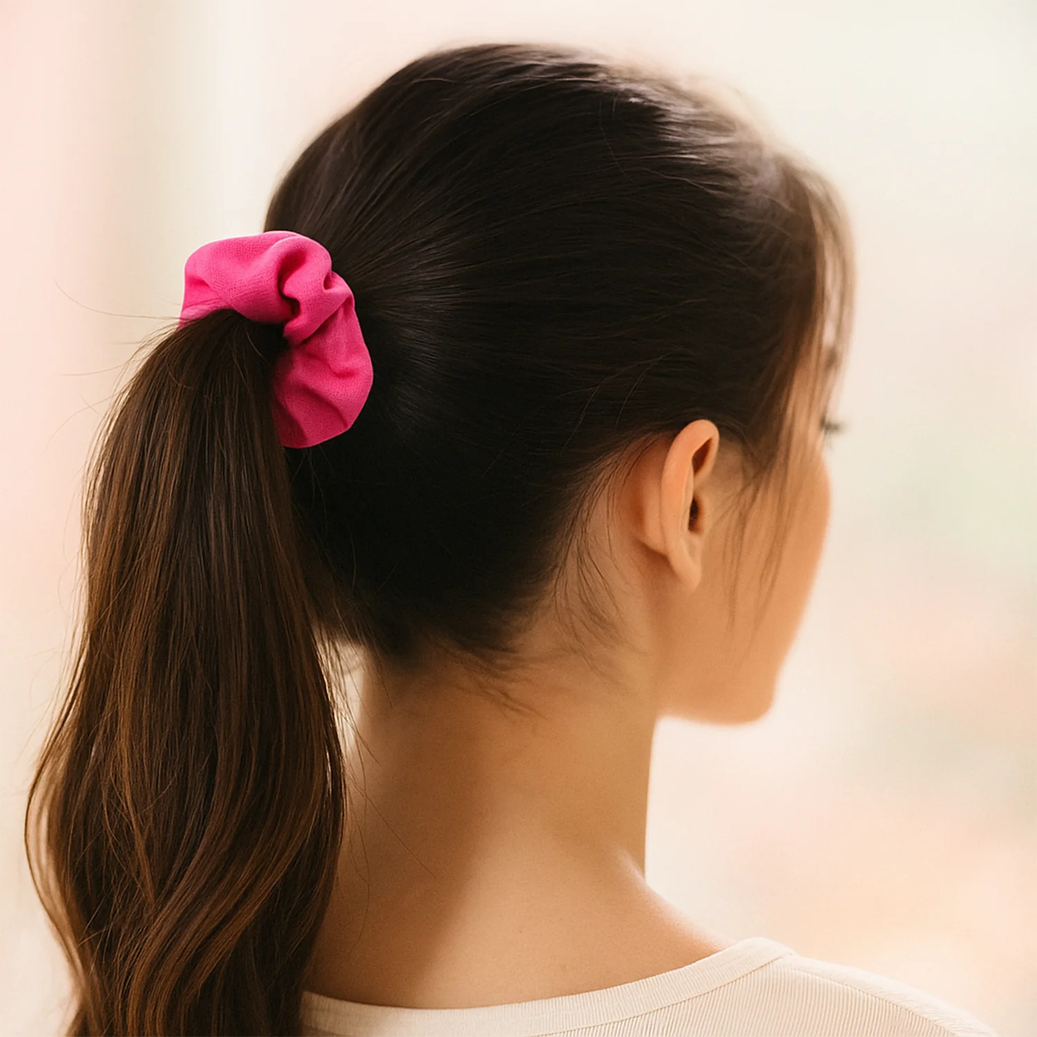 Soft Elastic Hair Scrunchies - (Set) - Image 7
