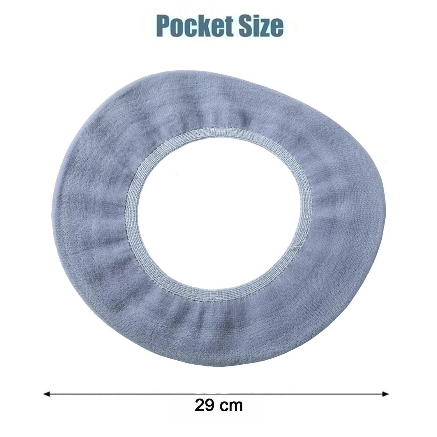 Soft Fabric Elastic Toilet Seat Cover (1 Pc, 29x29 Cm) - Image 6
