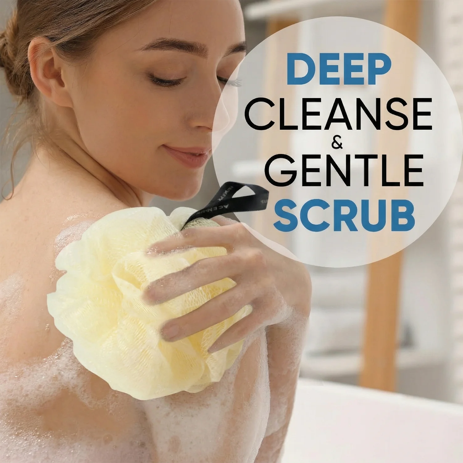 Soft Mesh Bath Loofah Scrubber (1 Pc) - Image 3