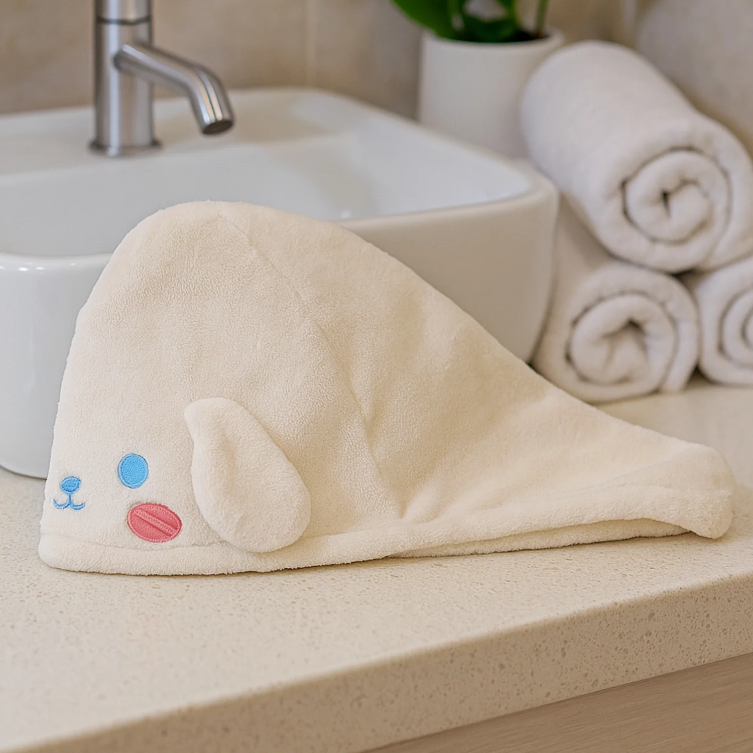Soft Microfiber Hair Drying Towel Wrap  (1 pc / Mix Design) - Image 6
