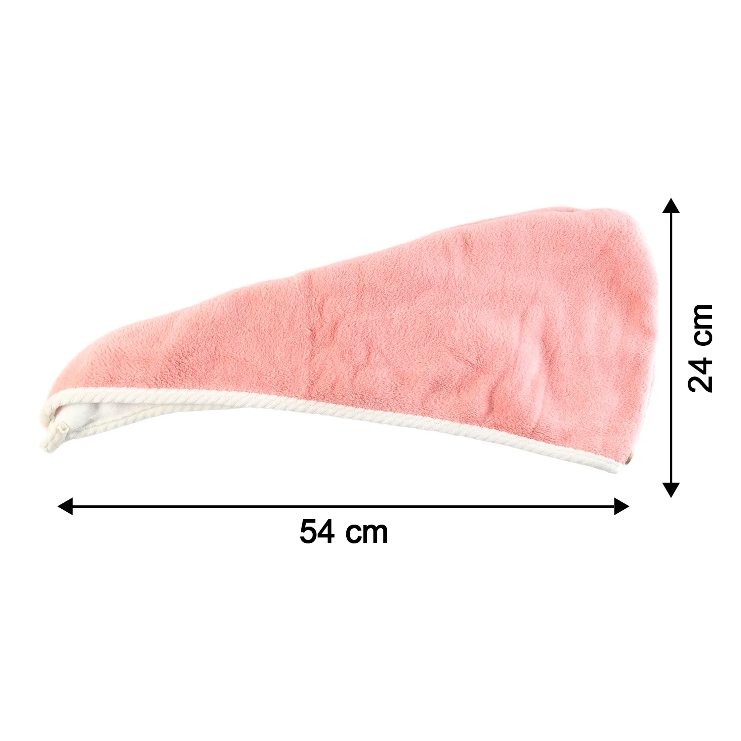 Soft Microfiber Hair Drying Towel Cap with Button Loop (1 Pc) - Image 4
