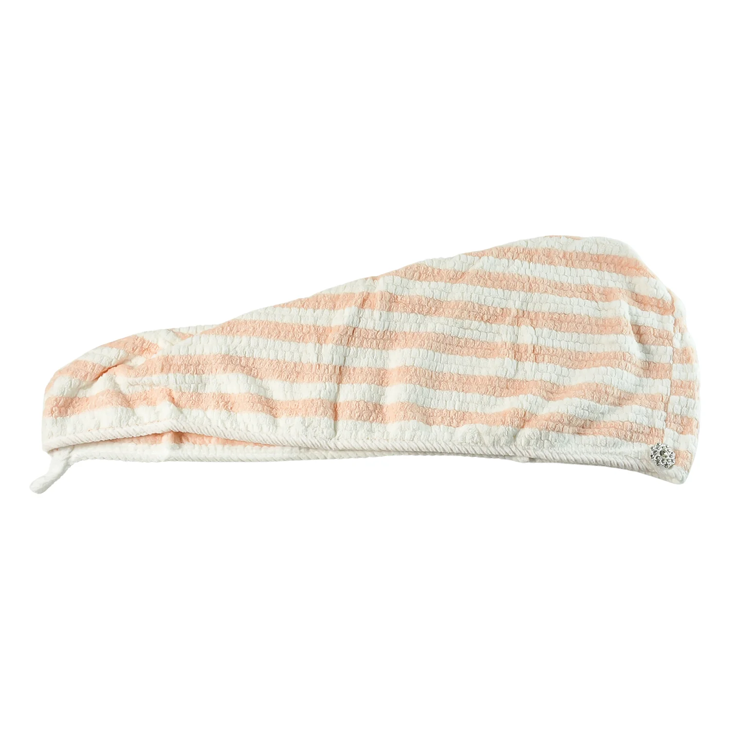 Soft Microfiber Hair Drying Towel Wrap with Cute Teddy Bear Button (1 Pc) - Image 5