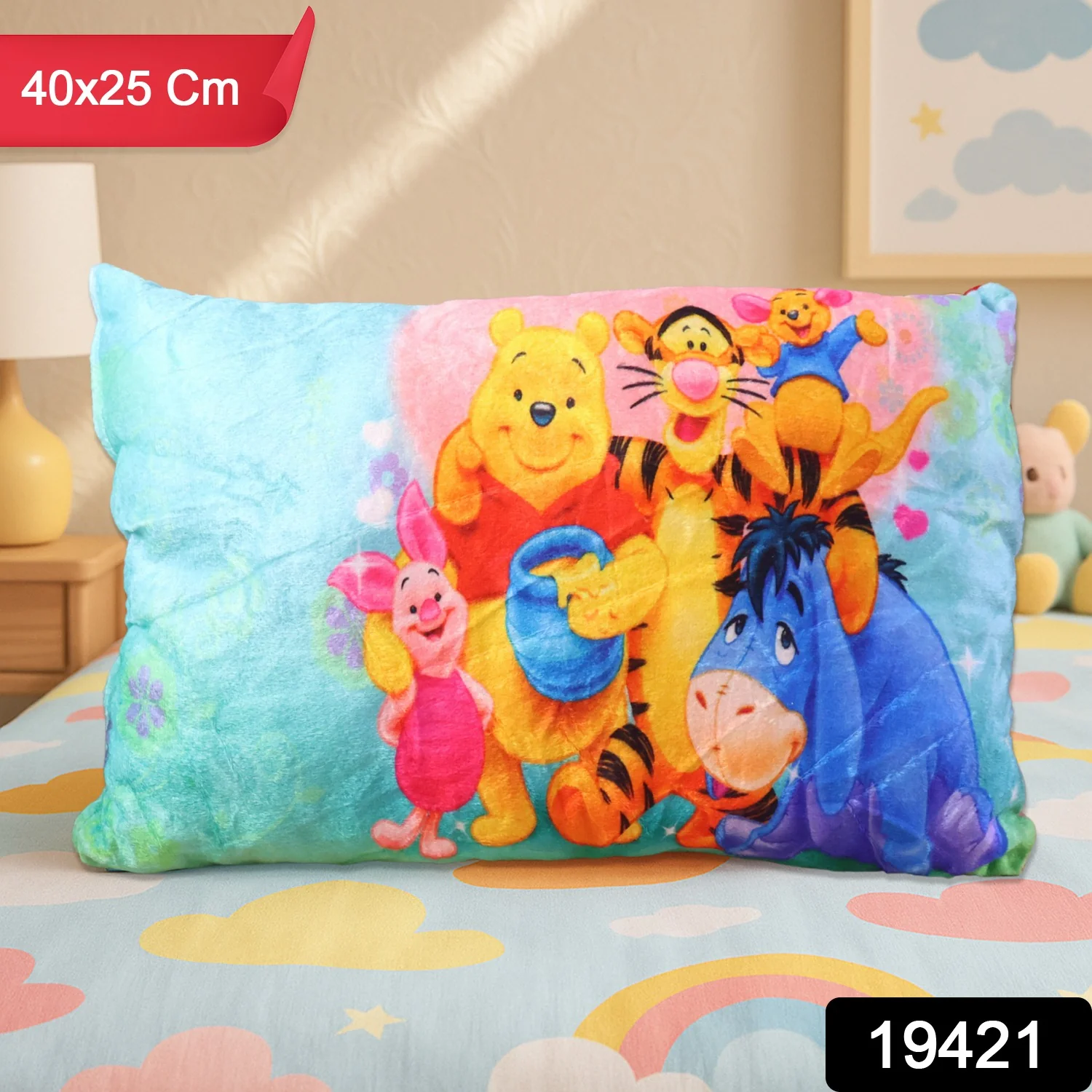 Soft Plush Cartoon Character Kids Pillow (40 x 25 Cm / 1 Pc) - Image 2