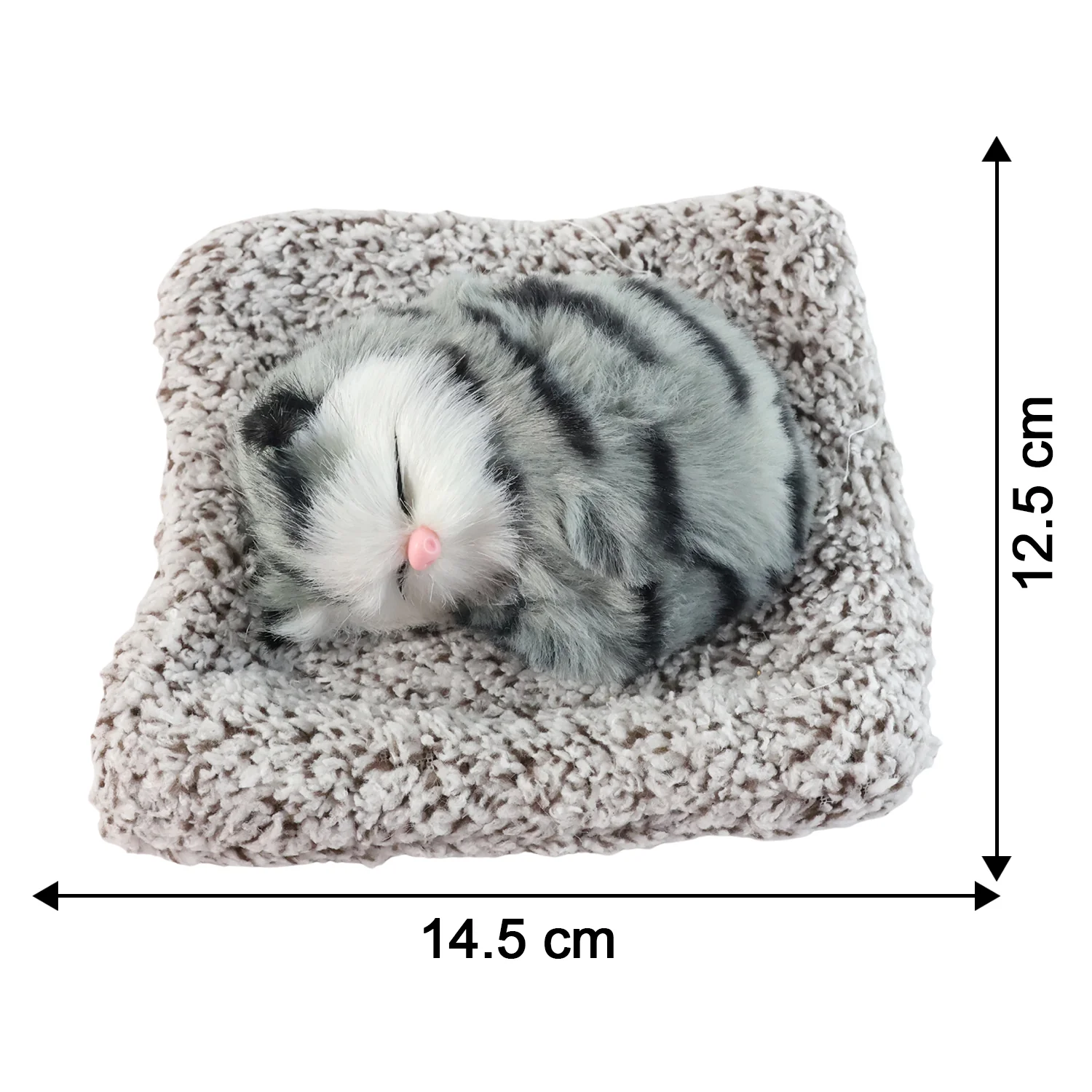 Soft Plush Cute Closed-Eye Cat Car Dashboard Showpiece Toy (1 Pc) - Image 6