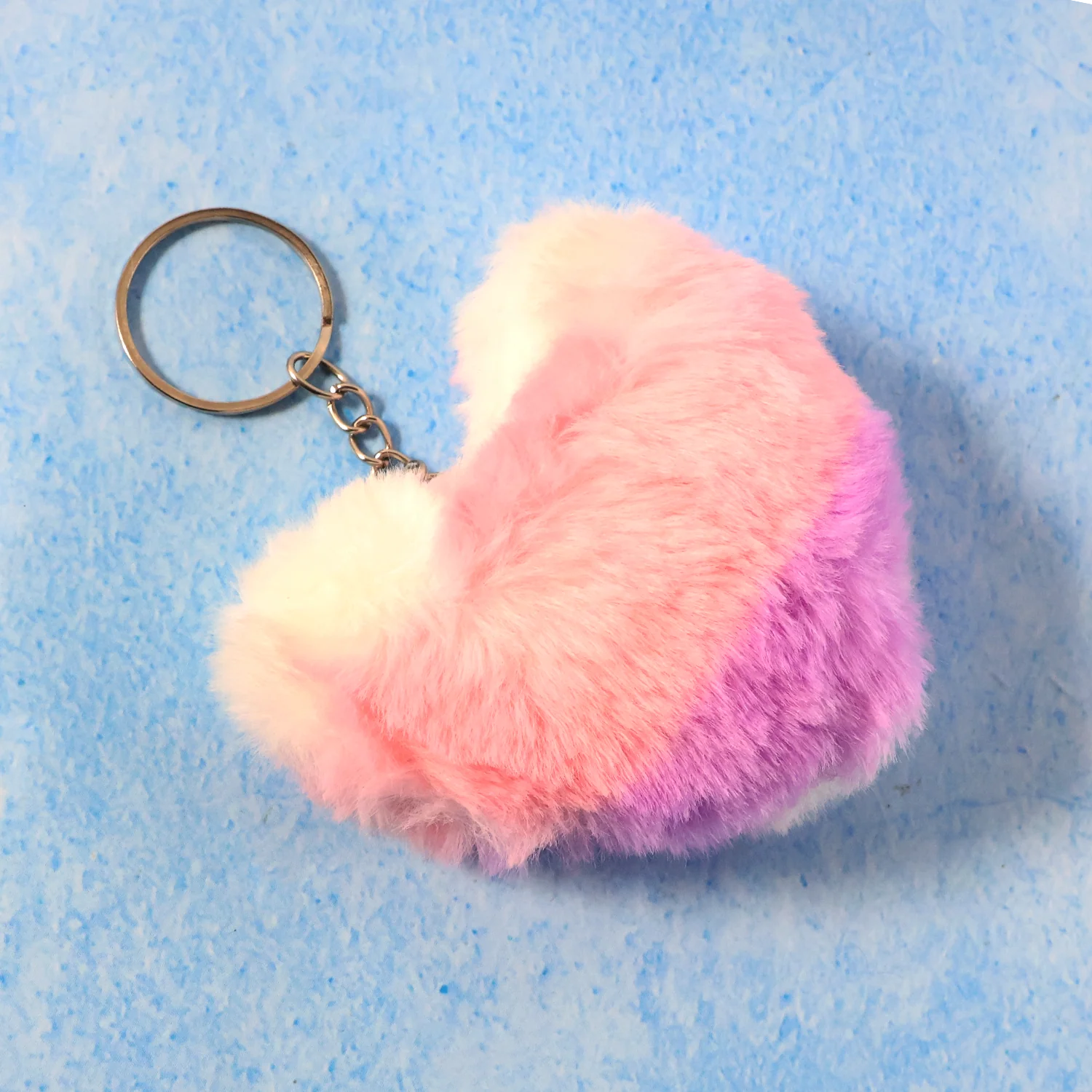 Soft Plush Cute Heart Keychain - 1 Pc - Image 3