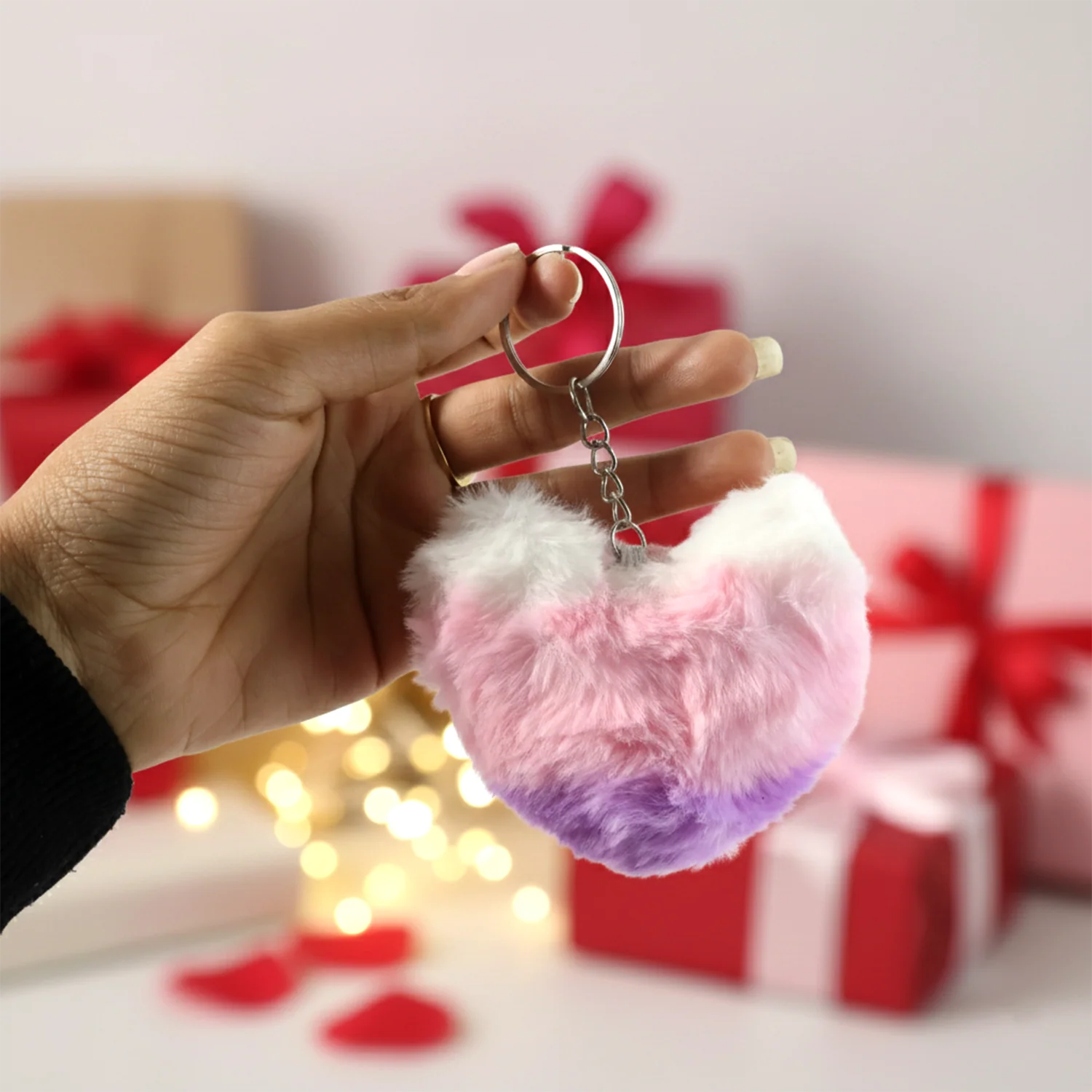 Soft Plush Cute Heart Keychain - 1 Pc - Image 8