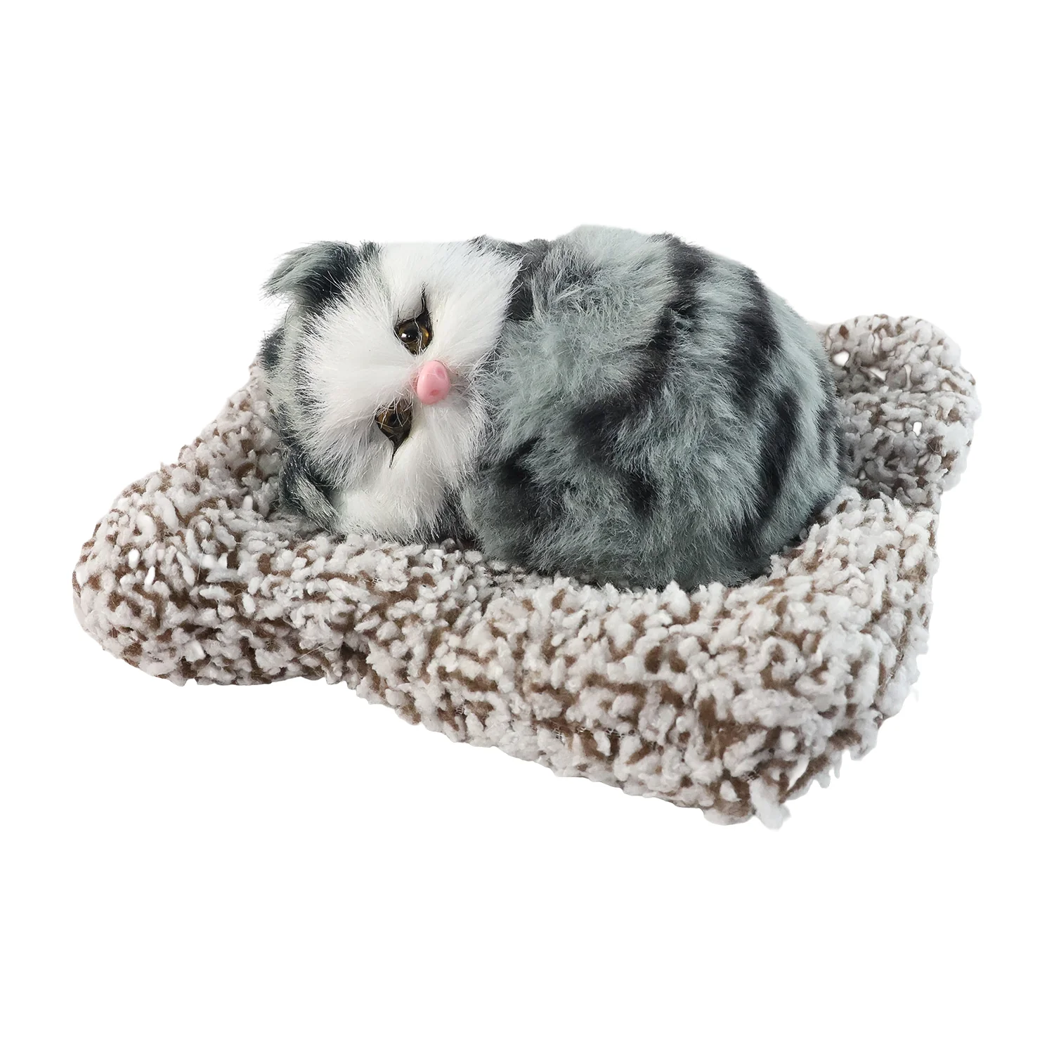 Soft Plush Cute Open-Eye Cat Car Dashboard Showpiece Toy (1 Pc) - Image 5