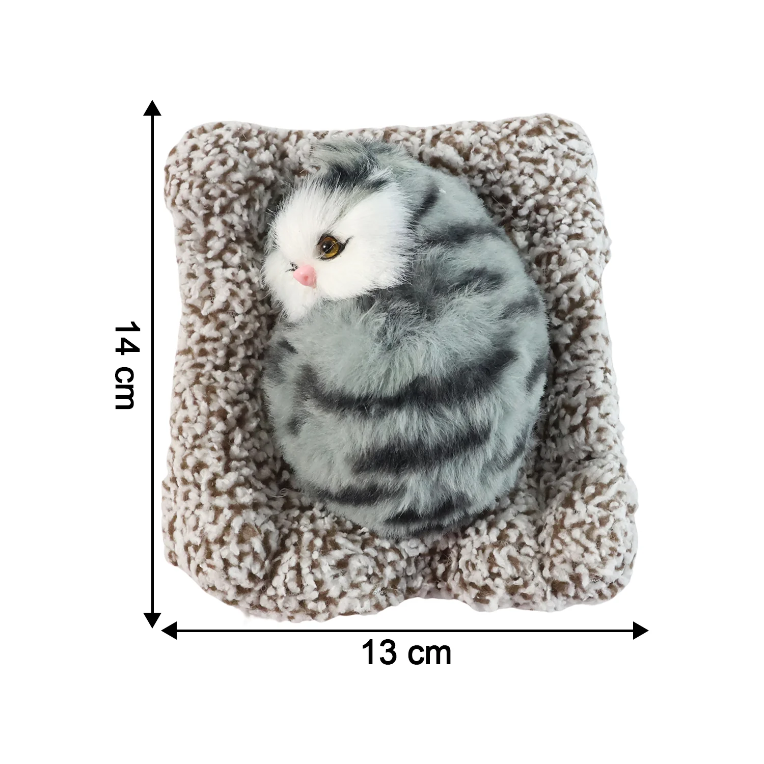 Soft Plush Cute Open-Eye Cat Car Dashboard Showpiece Toy (1 Pc) - Image 6