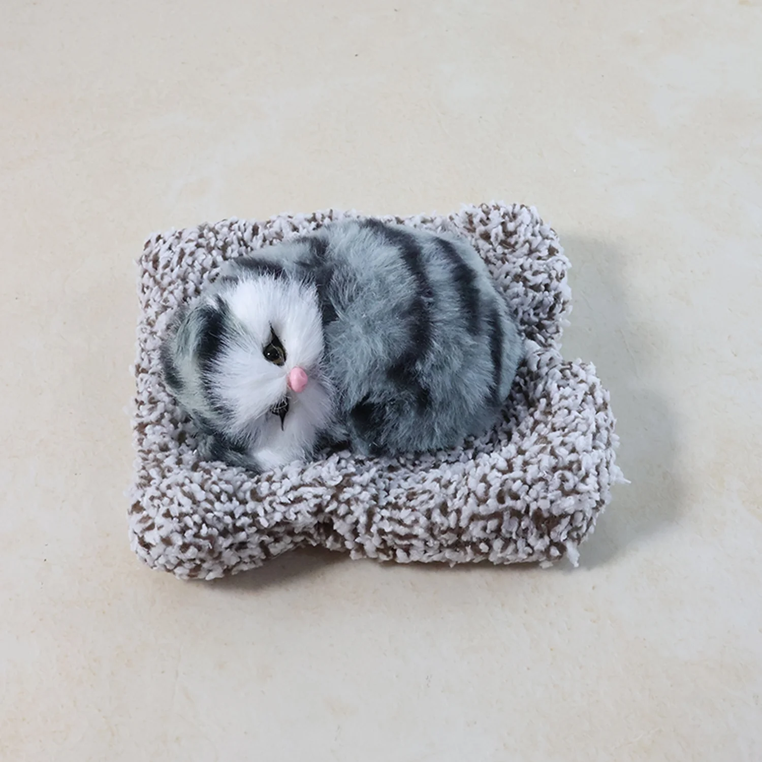Soft Plush Cute Open-Eye Cat Car Dashboard Showpiece Toy (1 Pc) - Image 7