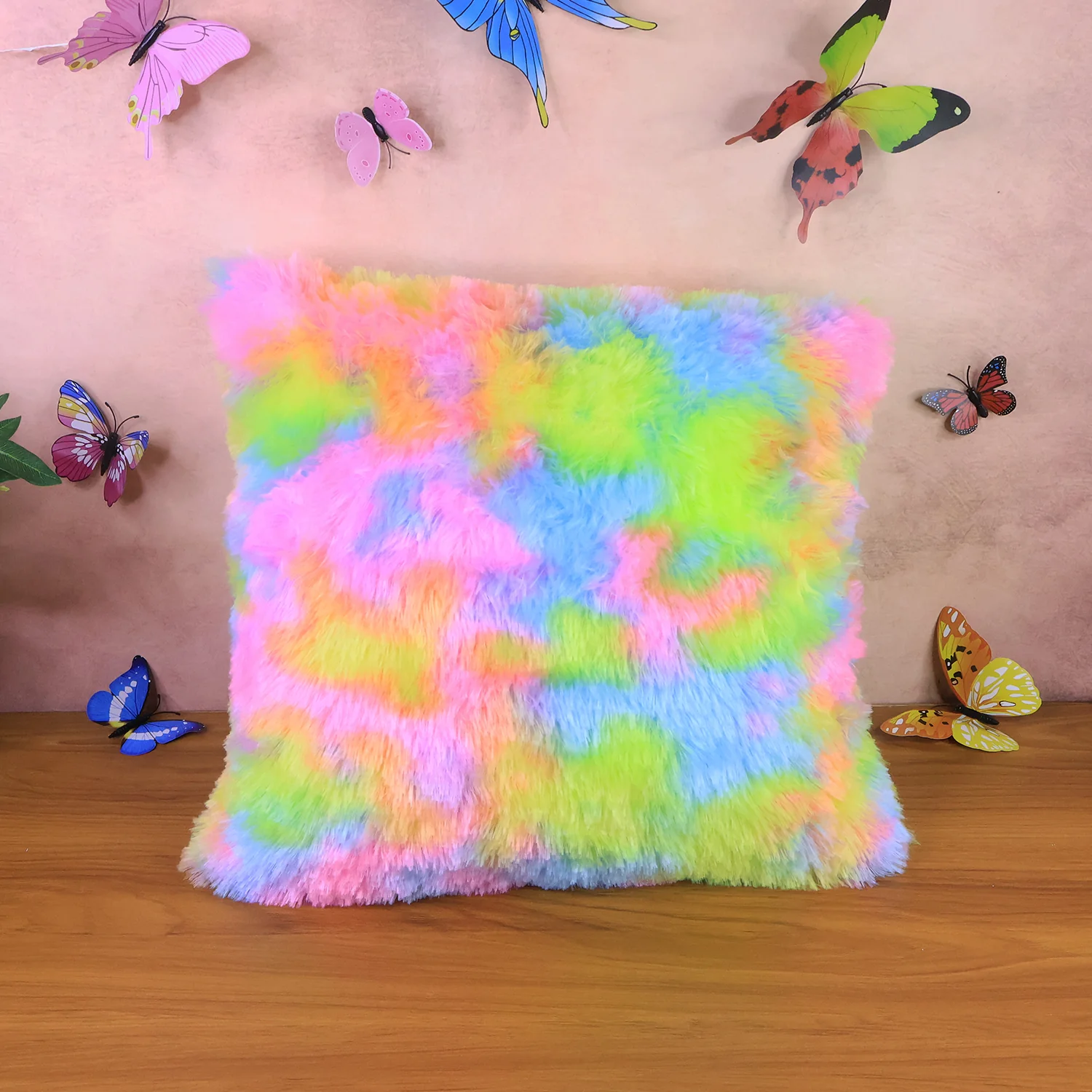 Soft Plush Multicolor Rainbow Cushion Pillow (1 Pc) - Image 3