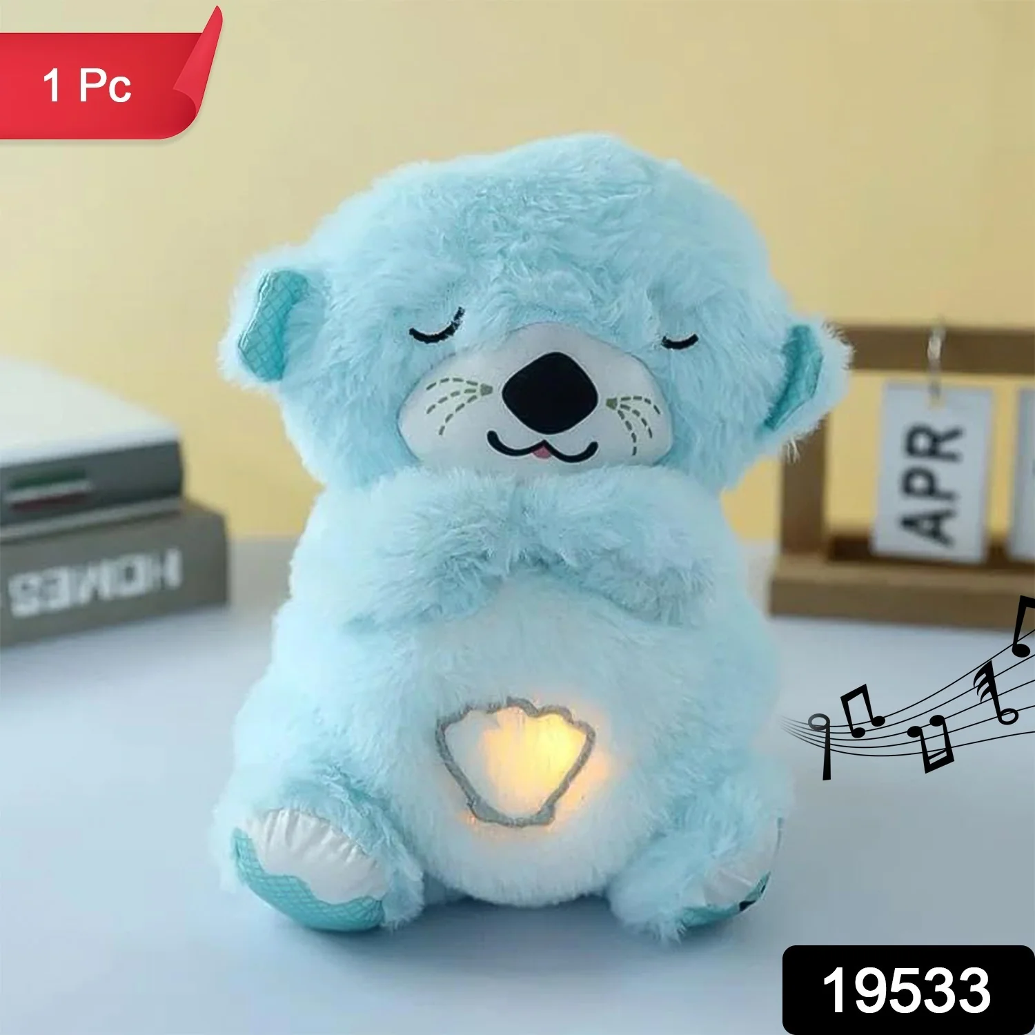 Soft Plush Musical Teddy Bear Toy with LED Light  (1 Pc) - Image 2