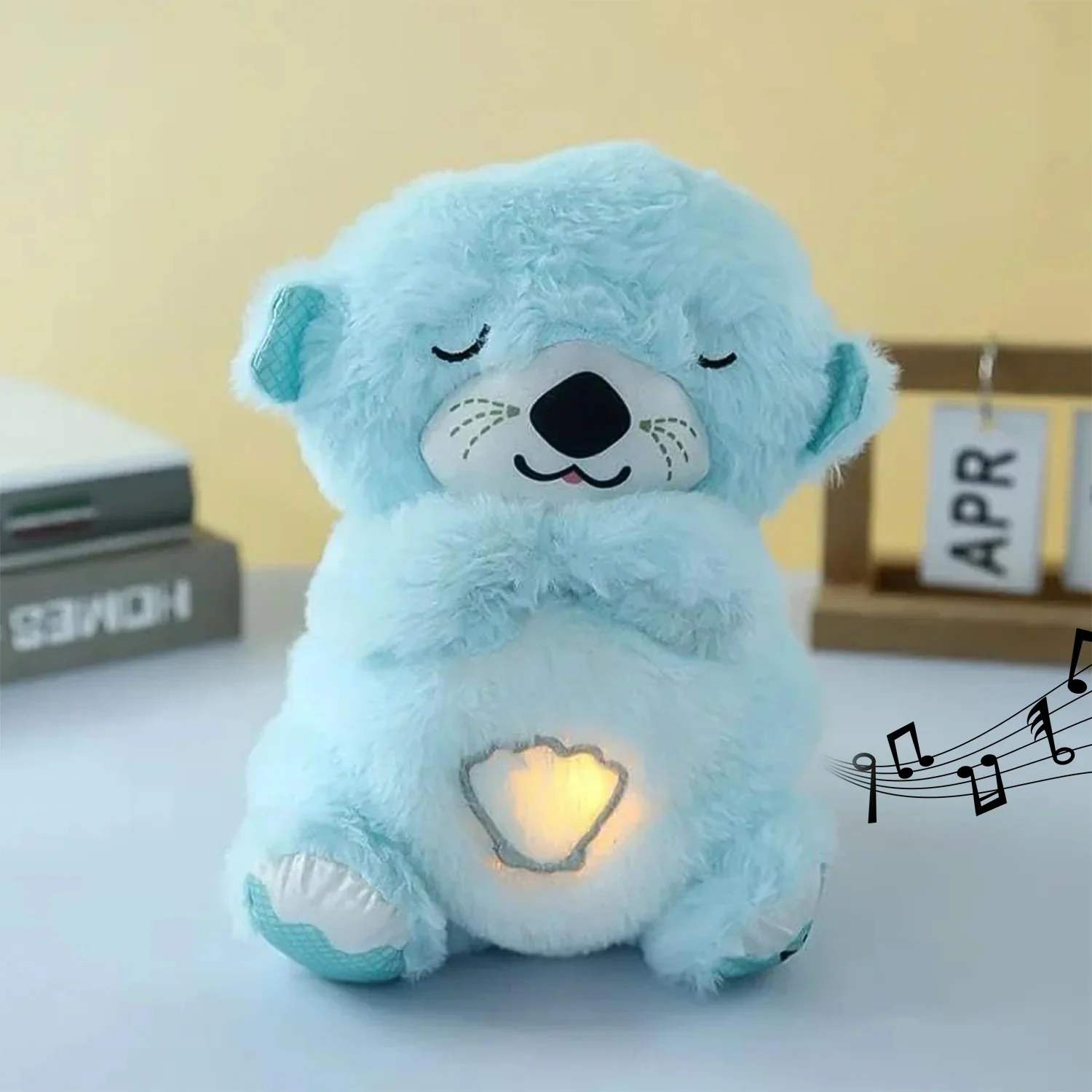 Soft Plush Teddy Bear with Heart-Shaped Love Showpiece Gift Set (2 Pc Set) - Image 6