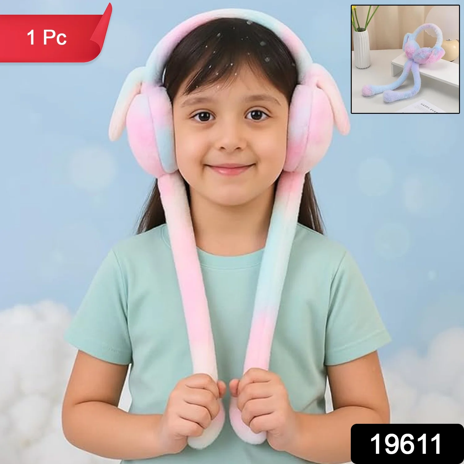 Soft Plush Winter Earmuffs for Kids (1 Pc) - Image 2