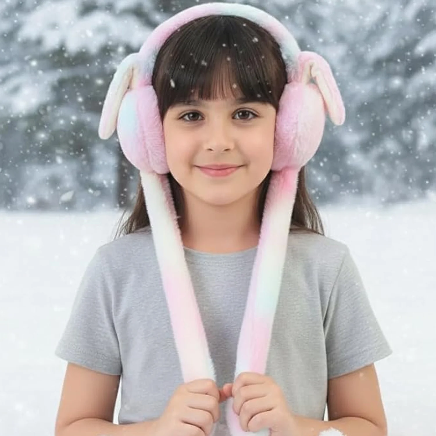 Soft Plush Winter Earmuffs for Kids (1 Pc) - Image 3