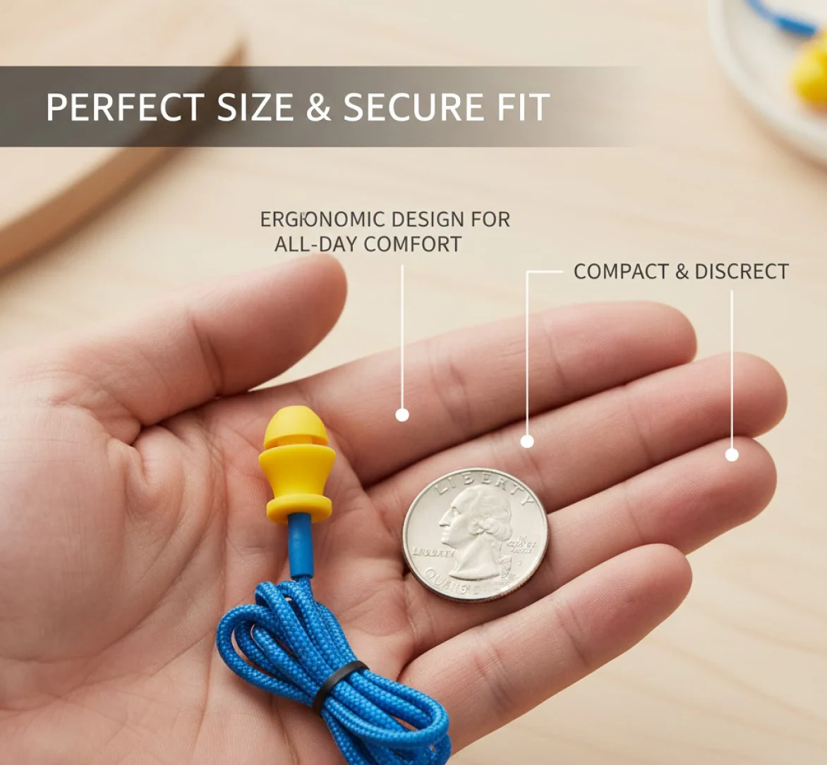 Soft Silicone Ear Plugs Hearing Protection (2 Pc Set) - Image 7