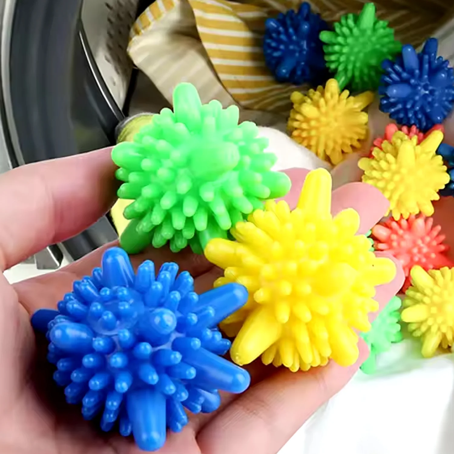Soft Star Washing Machine, Laundry Dryer Balls Laundry Ball (4 Pcs / Multi Color) - Image 4