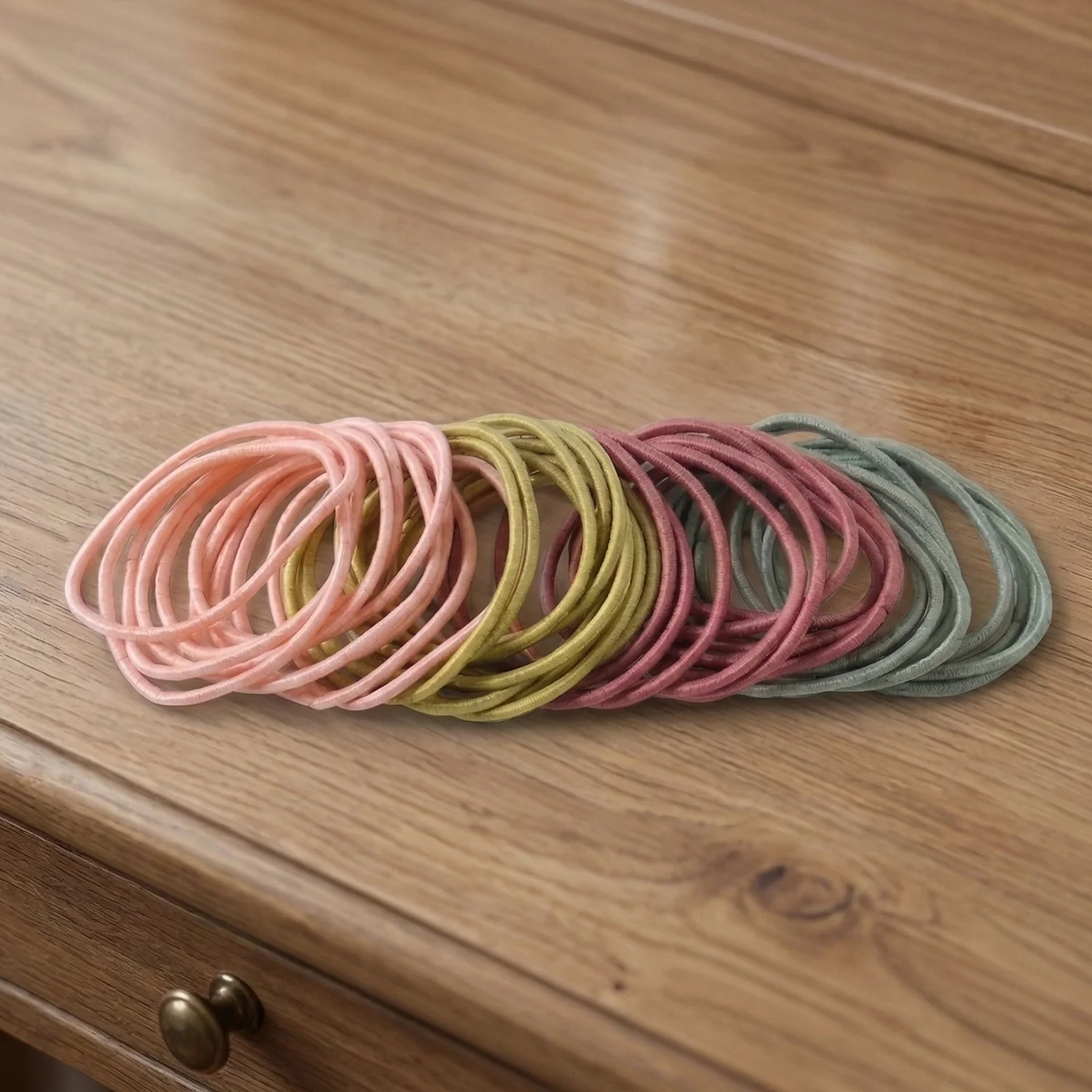 Soft Stretchable Elastic Hair Bands Rubber Hair Ties Set 40 Pc - Image 4
