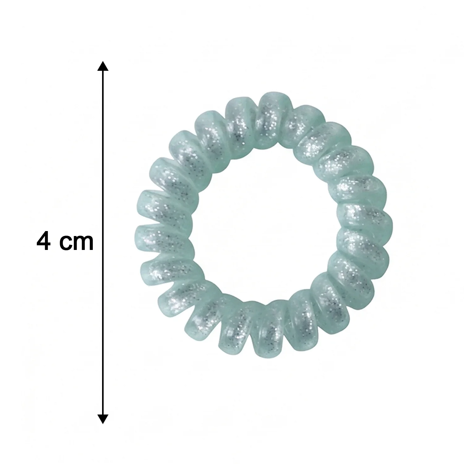 Soft Stretchable Glitter Spiral Coil Hair Bands Set 3 Pc - Image 6