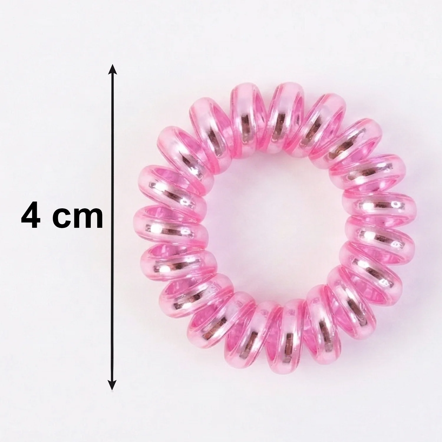 Soft Stretchable Telephone Wire Style Hair Bands Set (1 Pc, Mix Color) - Image 6