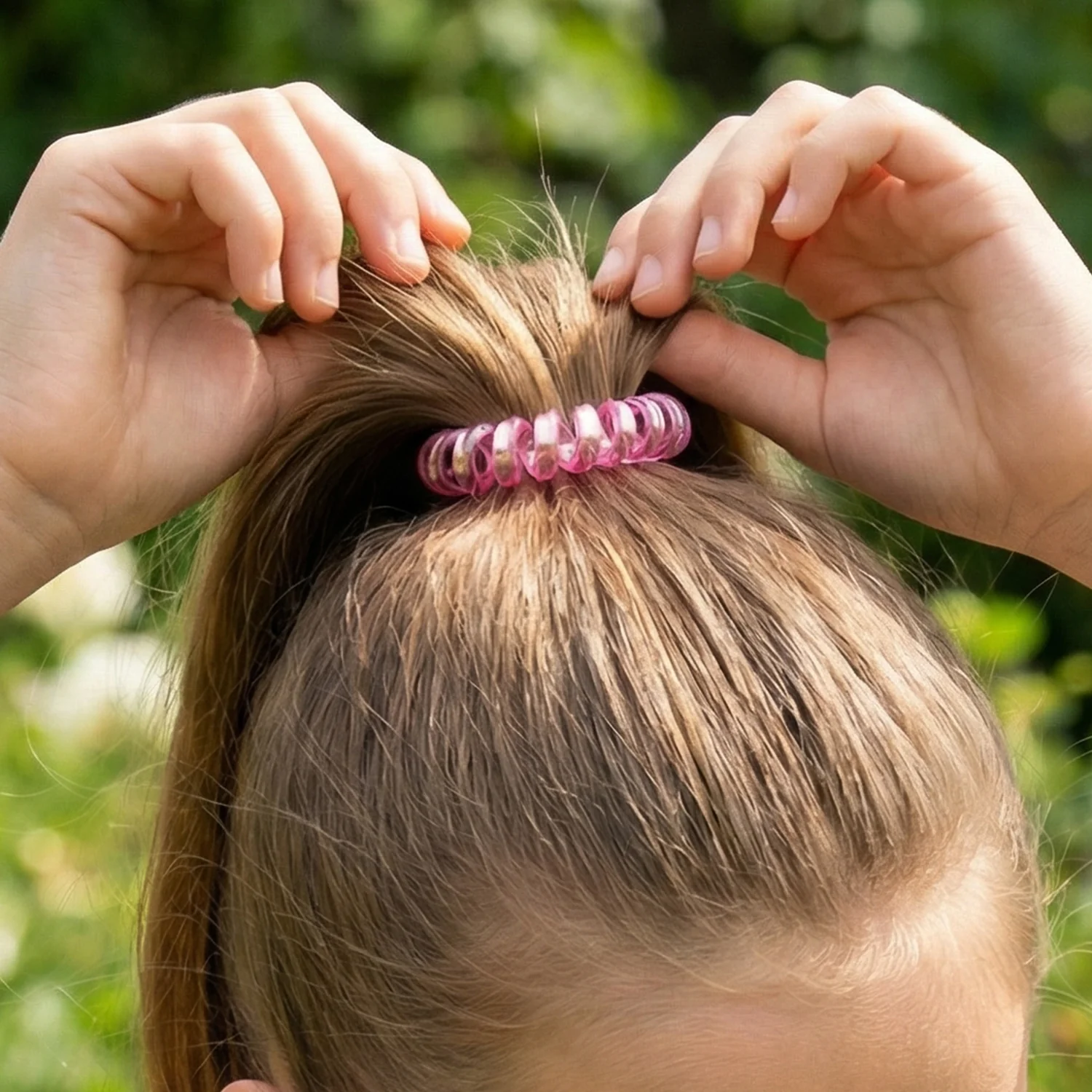Soft Stretchable Telephone Wire Style Hair Bands Set (1 Pc, Mix Color) - Image 8