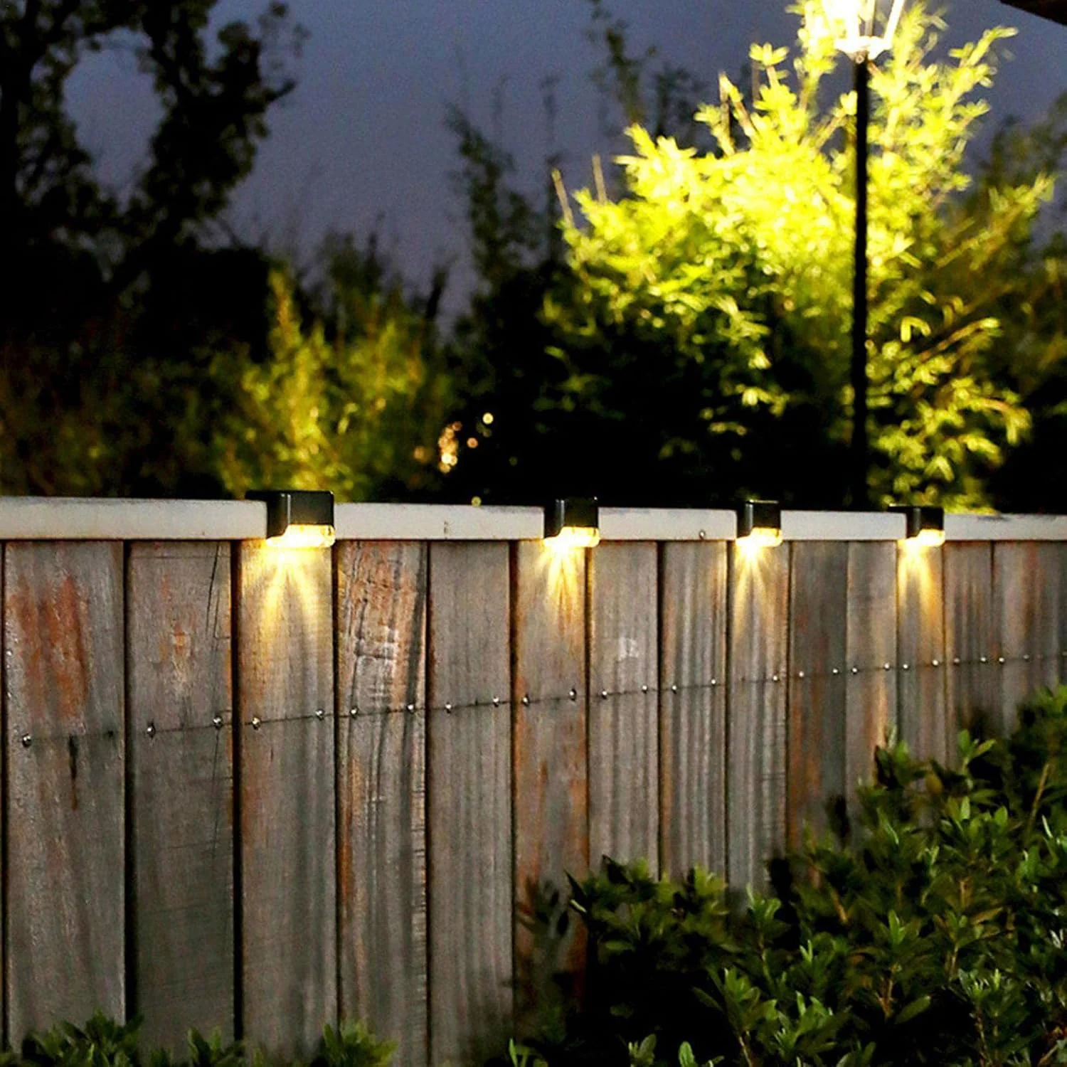 4-Piece Solar Waterproof Garden, Stair & Railing Lights - Image 3