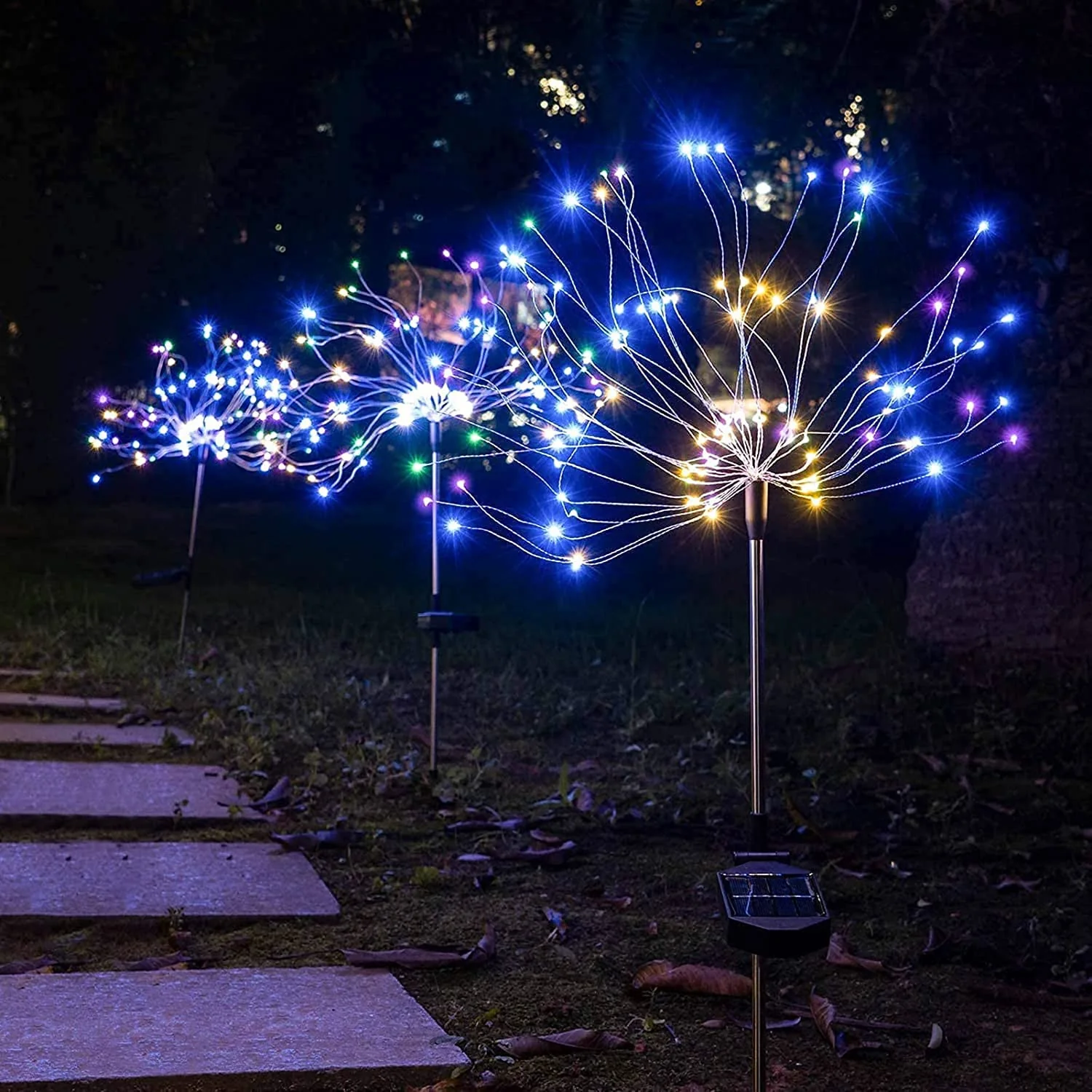 Solar Firework LED Garden Stake Light - (1 Pc) - Image 6