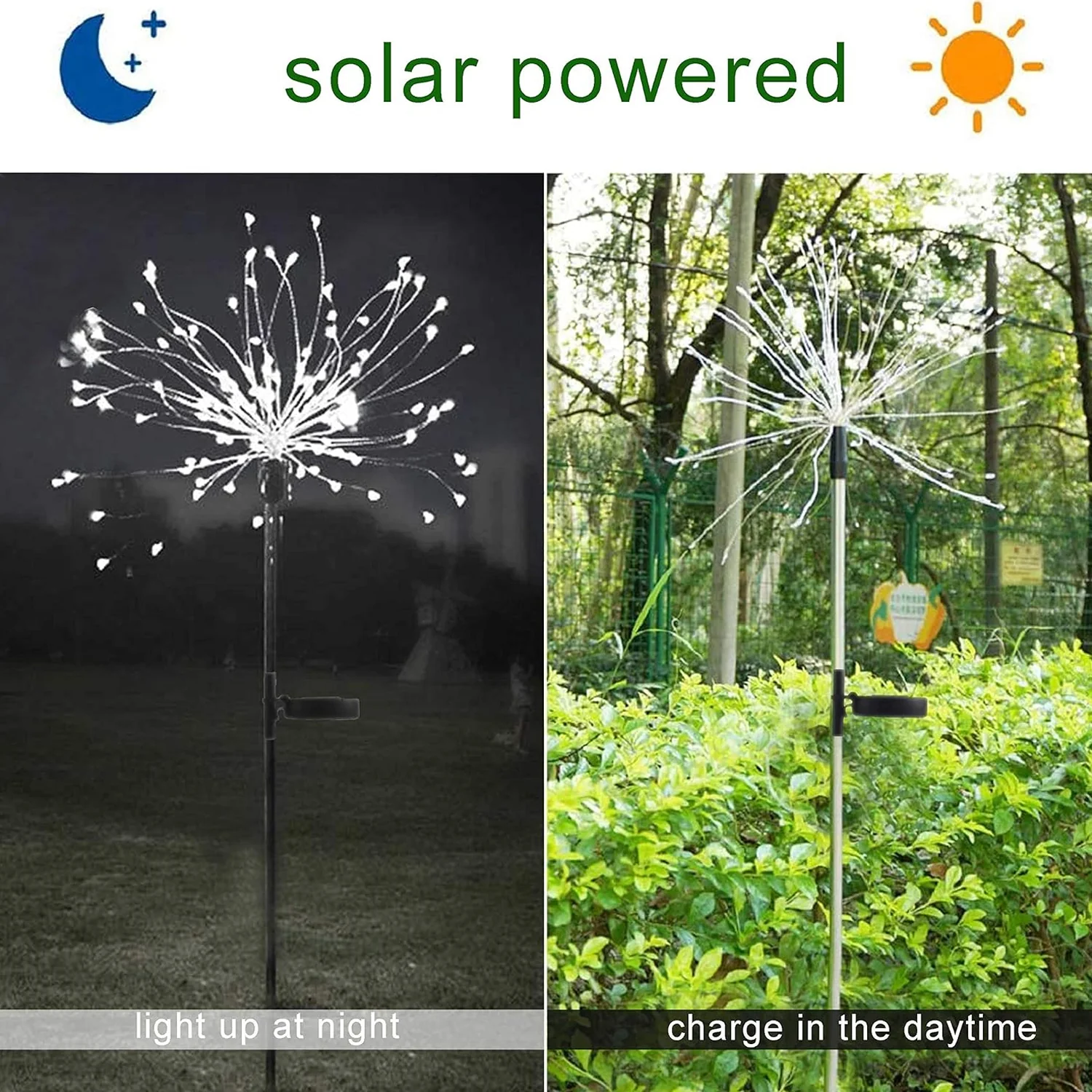 Solar Firework LED Garden Stake Light - (1 Pc) - Image 7