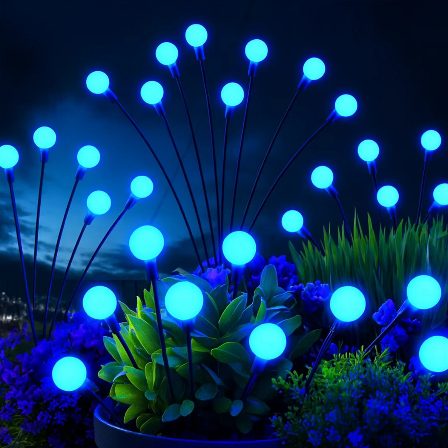 Solar LED Fiber Optic Garden Light - (1 Pc / Mix LED LIght) - Image 6