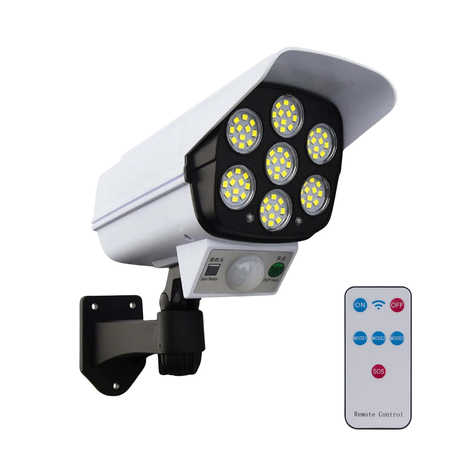 Solar Light Outdoor Motion Sensor Security Camera Shaped Dummy Wall Lamp (1 Pc) - Image 4