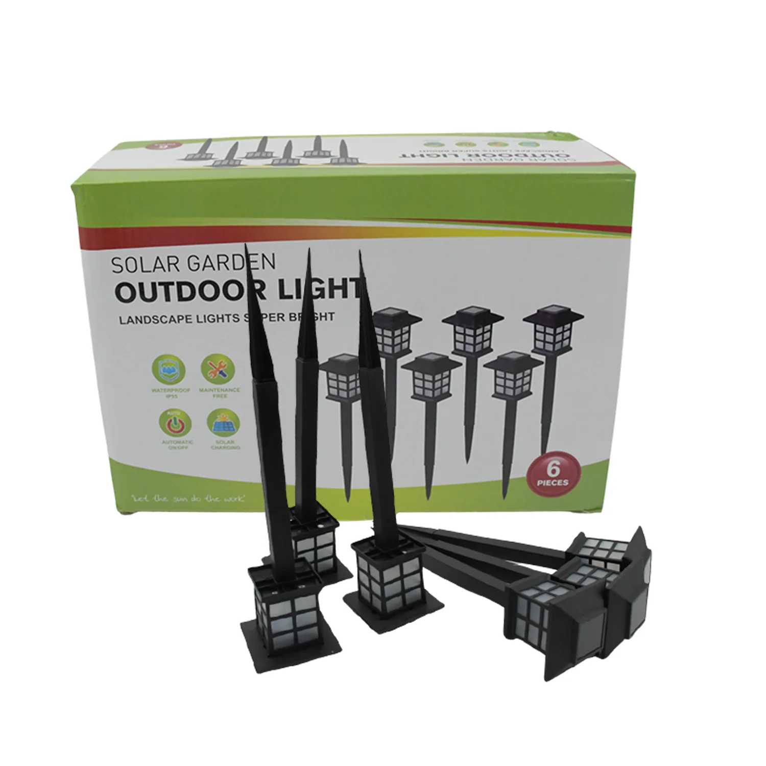 Big Solar Outdoor Lights, 6 Pack Waterproof Solar Pathway Lights, 10 Hrs Long-Lasting LED Landscape Lighting Solar Garden Lights, Solar Lights for Walkway Path Driveway Patio Yard & Lawn (6 Pc Set) - Image 4