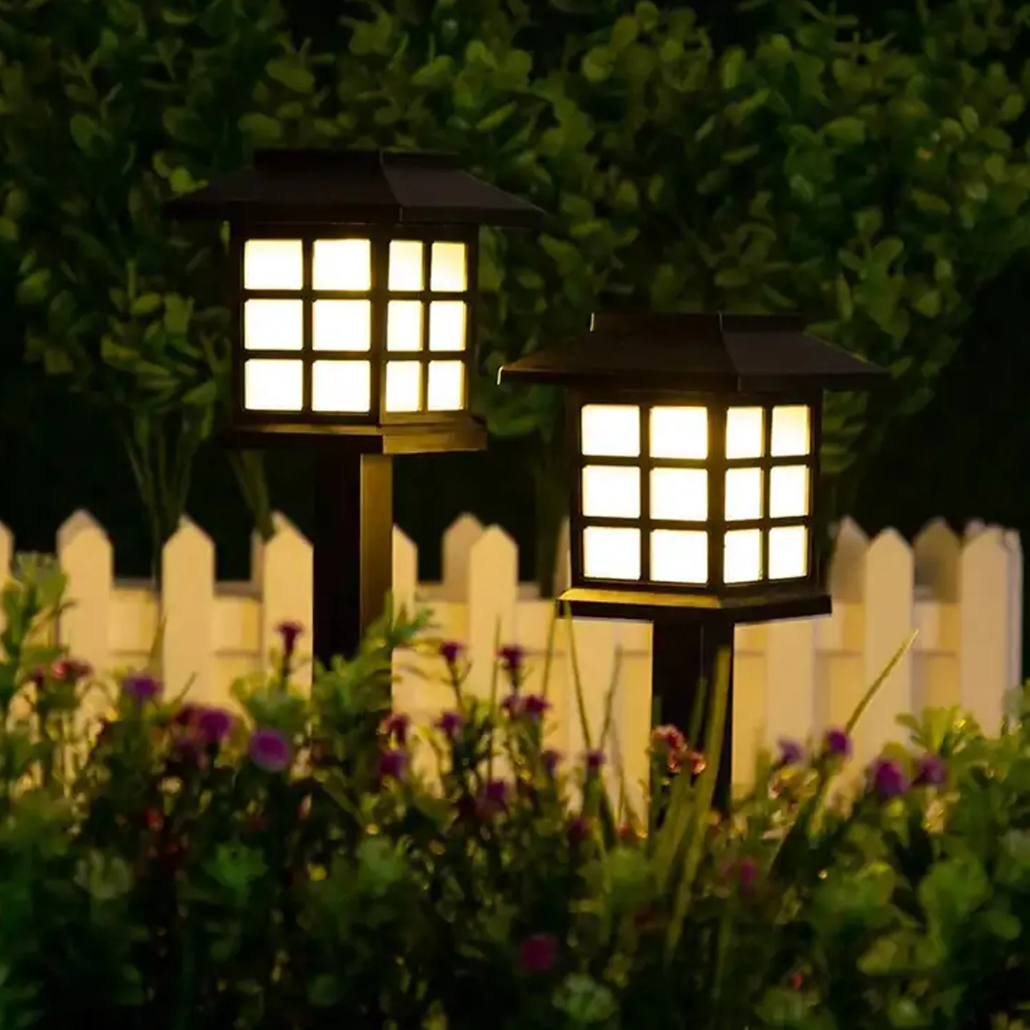 Big Solar Outdoor Lights, 6 Pack Waterproof Solar Pathway Lights, 10 Hrs Long-Lasting LED Landscape Lighting Solar Garden Lights, Solar Lights for Walkway Path Driveway Patio Yard & Lawn (6 Pc Set) - Image 7