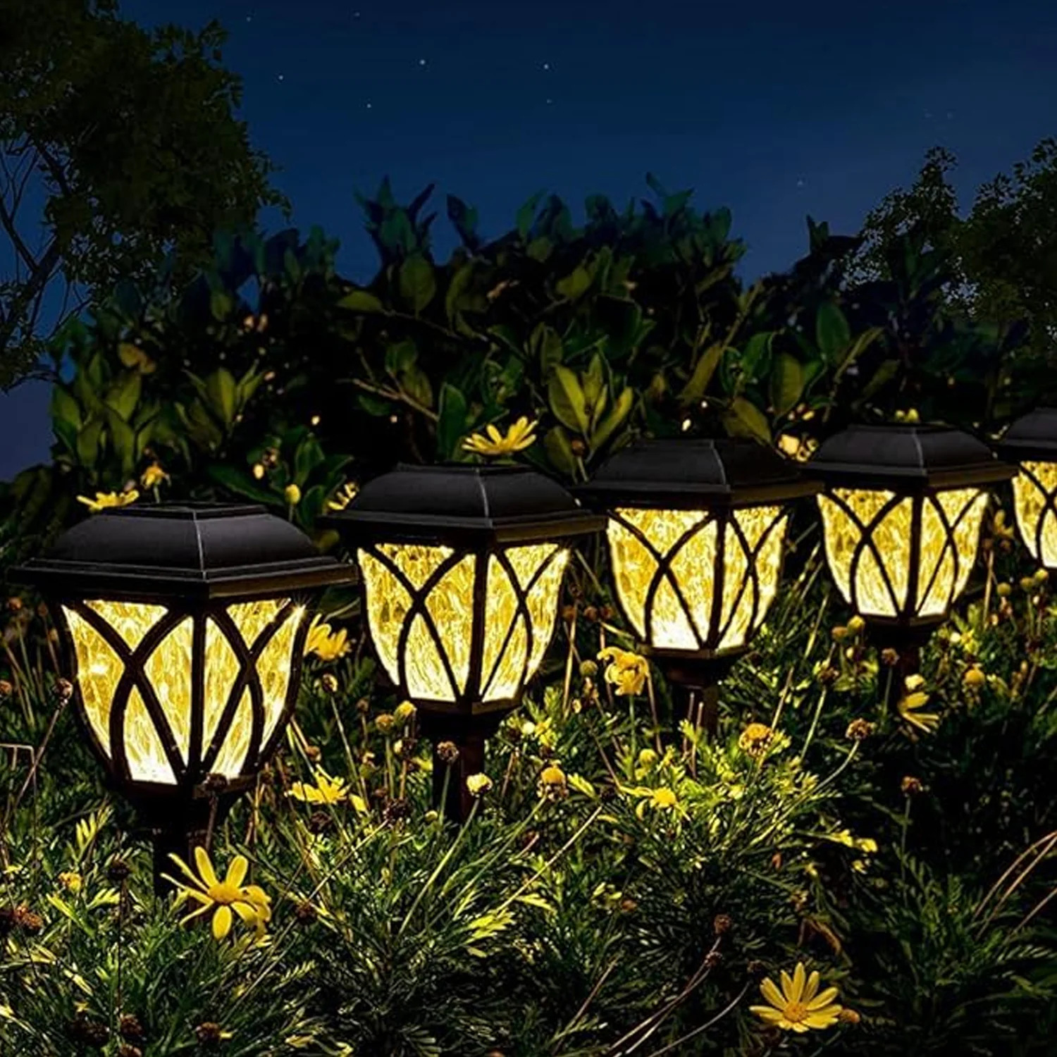 Solar Pathway Lights Outdoor Garden Lights (2 Pcs Set) - Image 8