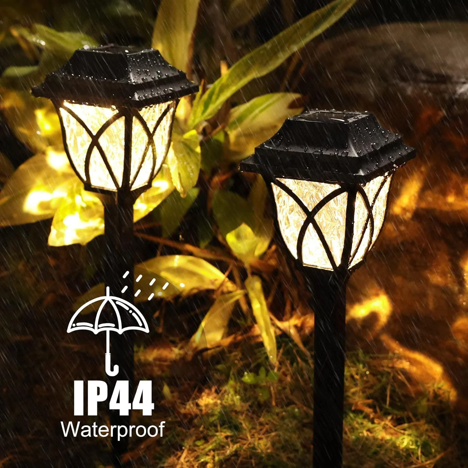 Solar Pathway Lights Outdoor Garden Lights (2 Pcs Set) - Image 9