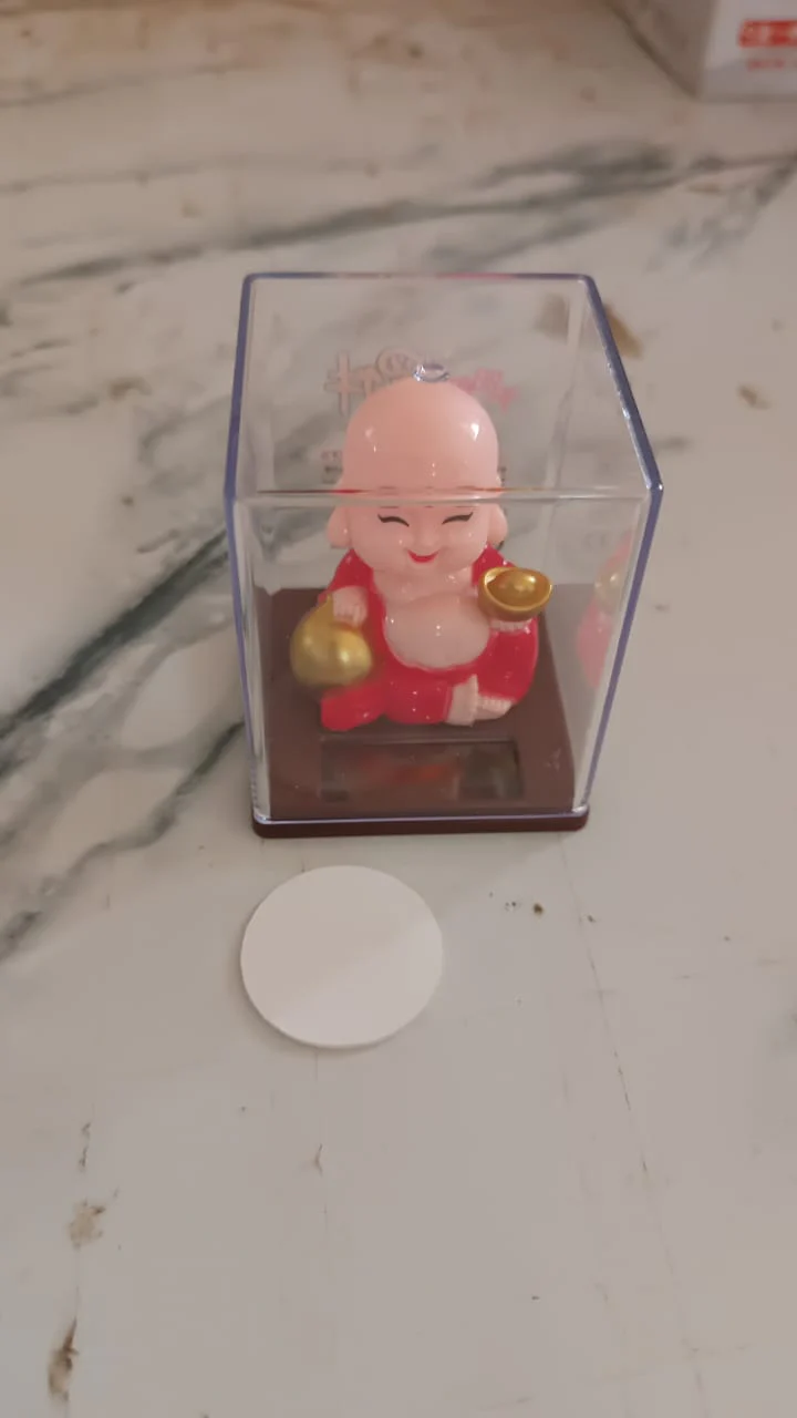 Solar Power Moving Head Buddha Statue Car Ornament (1 Pc / Mix Color) - Image 7