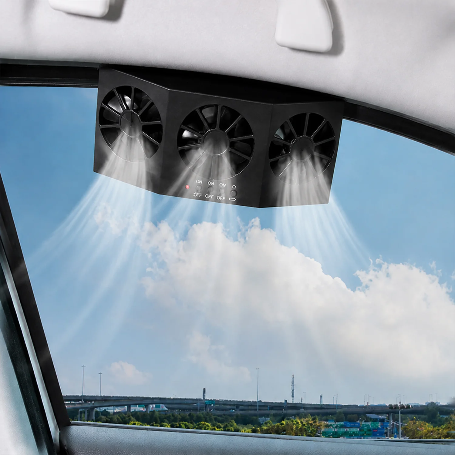 Solar Powered Car Window Ventilation Fan (1 Pc) - Image 5