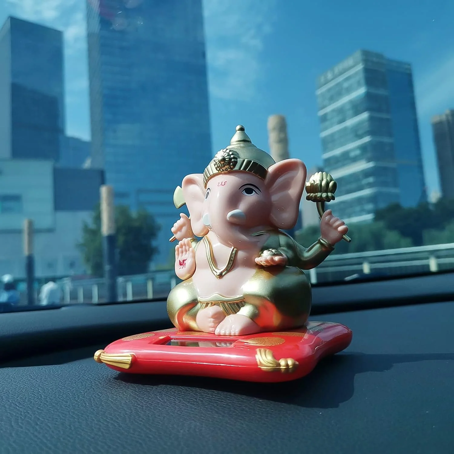 Solar-Powered Dancing Ganesha Idol – Decorative Lord Ganpati Showpiece with Movement - Image 7