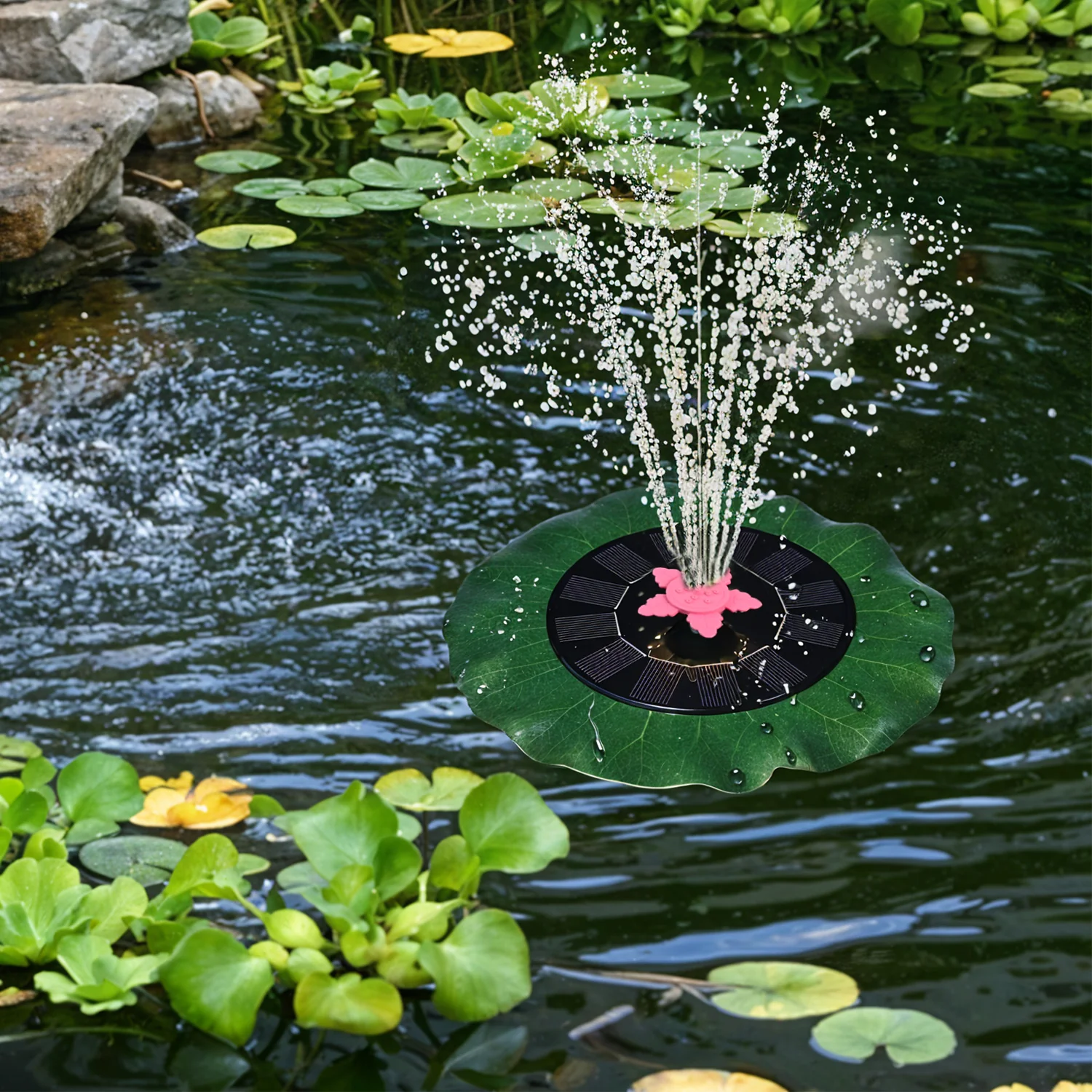 Solar-Powered Floating Fountain Pump for Ponds - Image 3