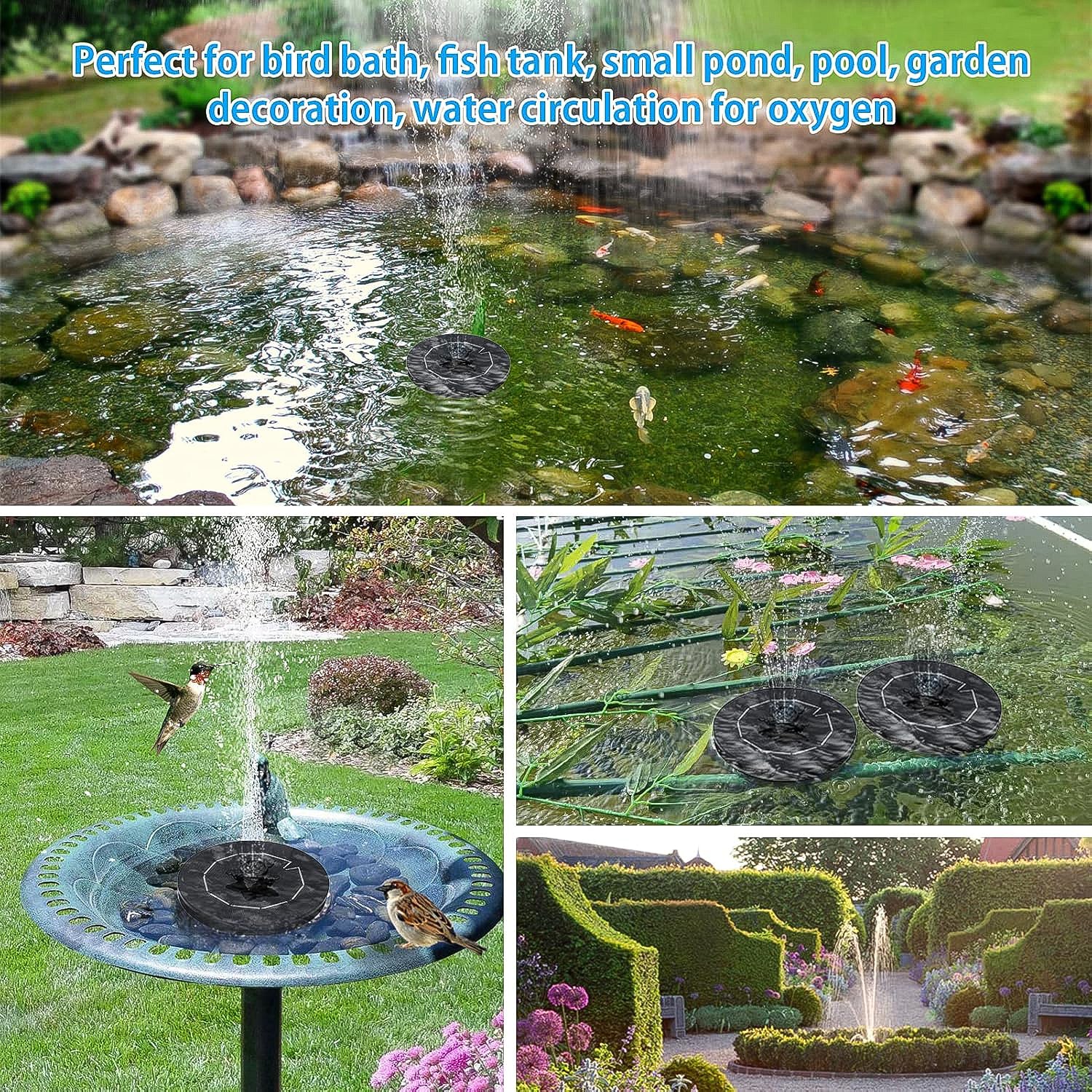 Solar-Powered Floating Water Fountain Pump Kit - Image 9