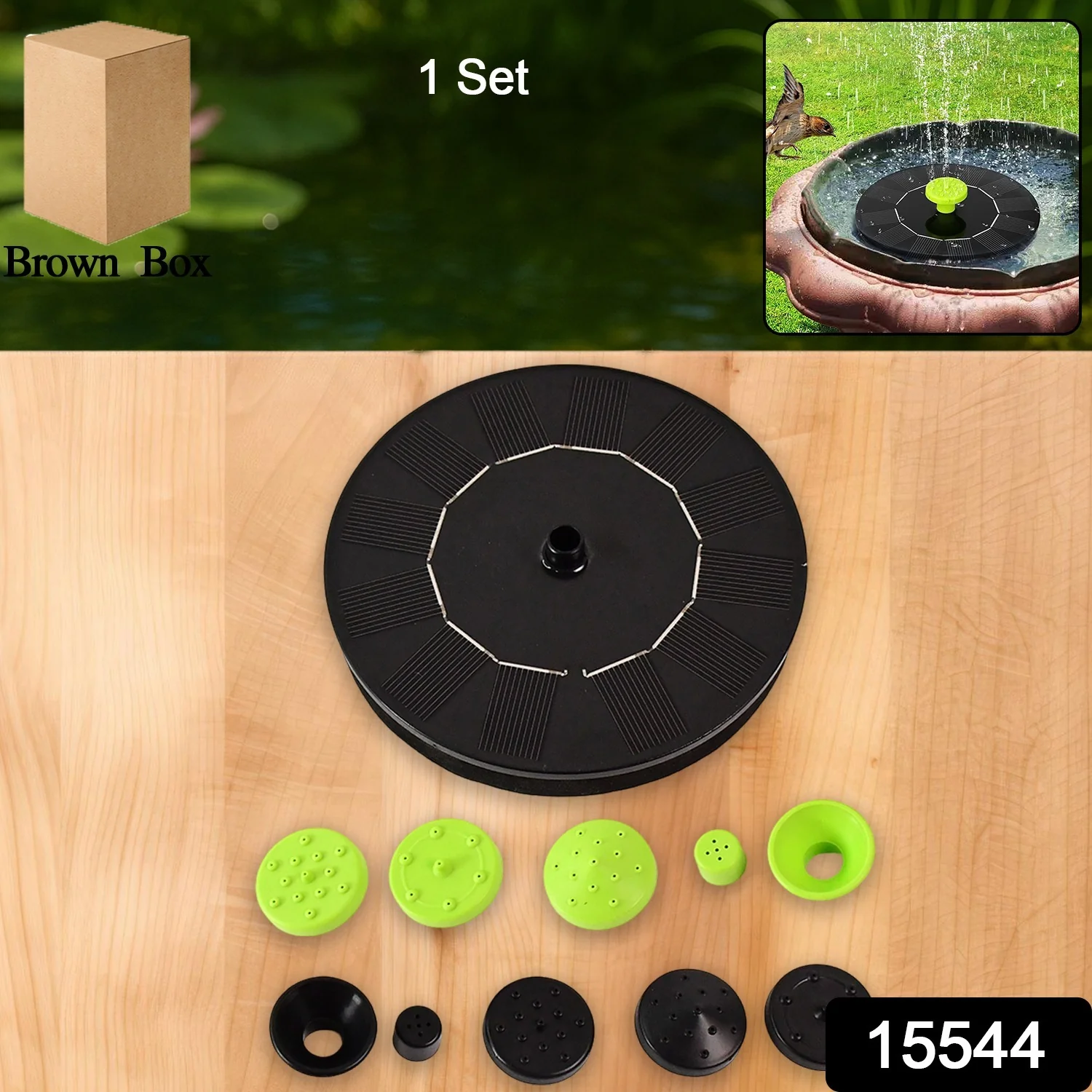 Solar-Powered Garden Fountain Pump 1 Set - Image 2