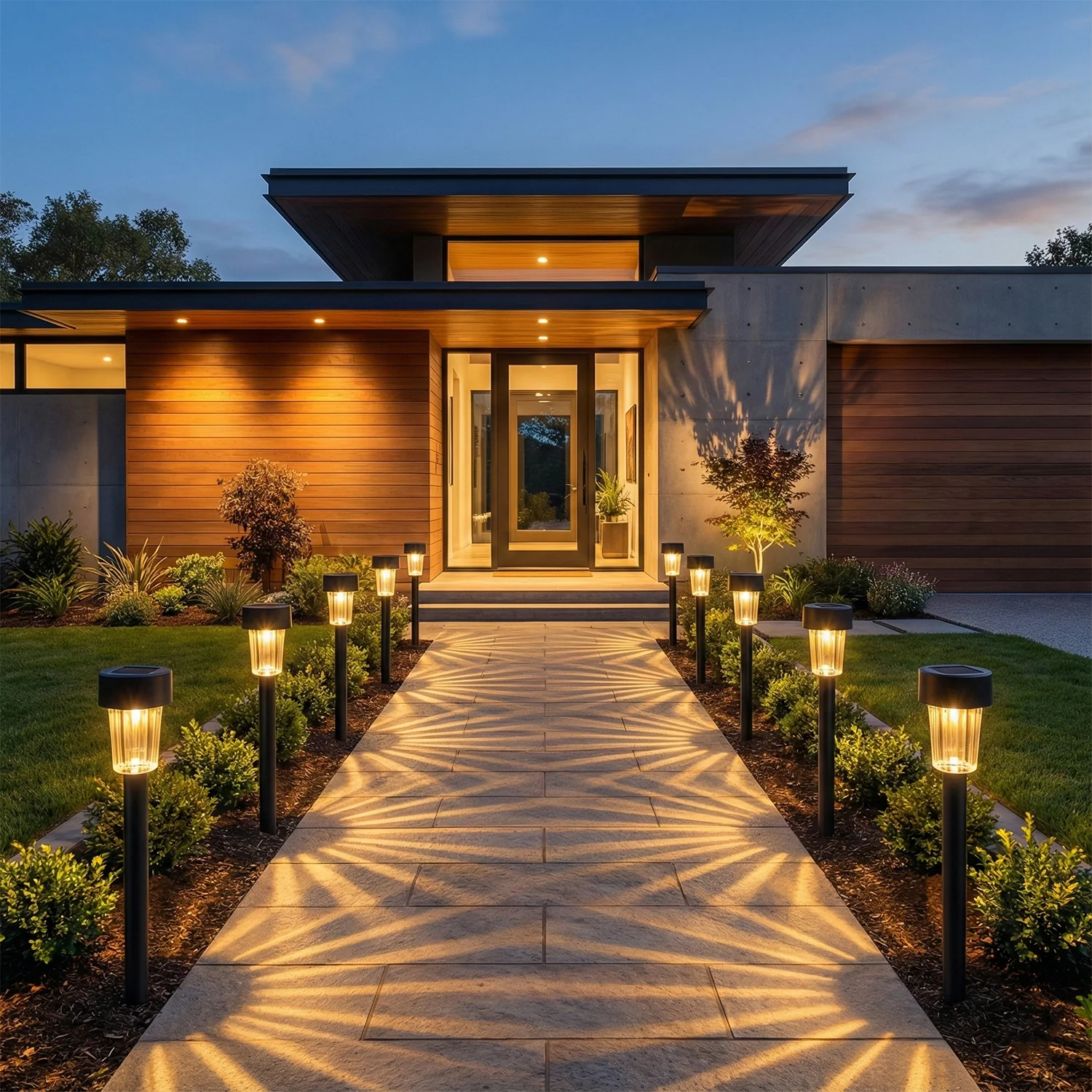Solar Powered Lawn Pathway Light Set (12 Pcs Set) - Image 3