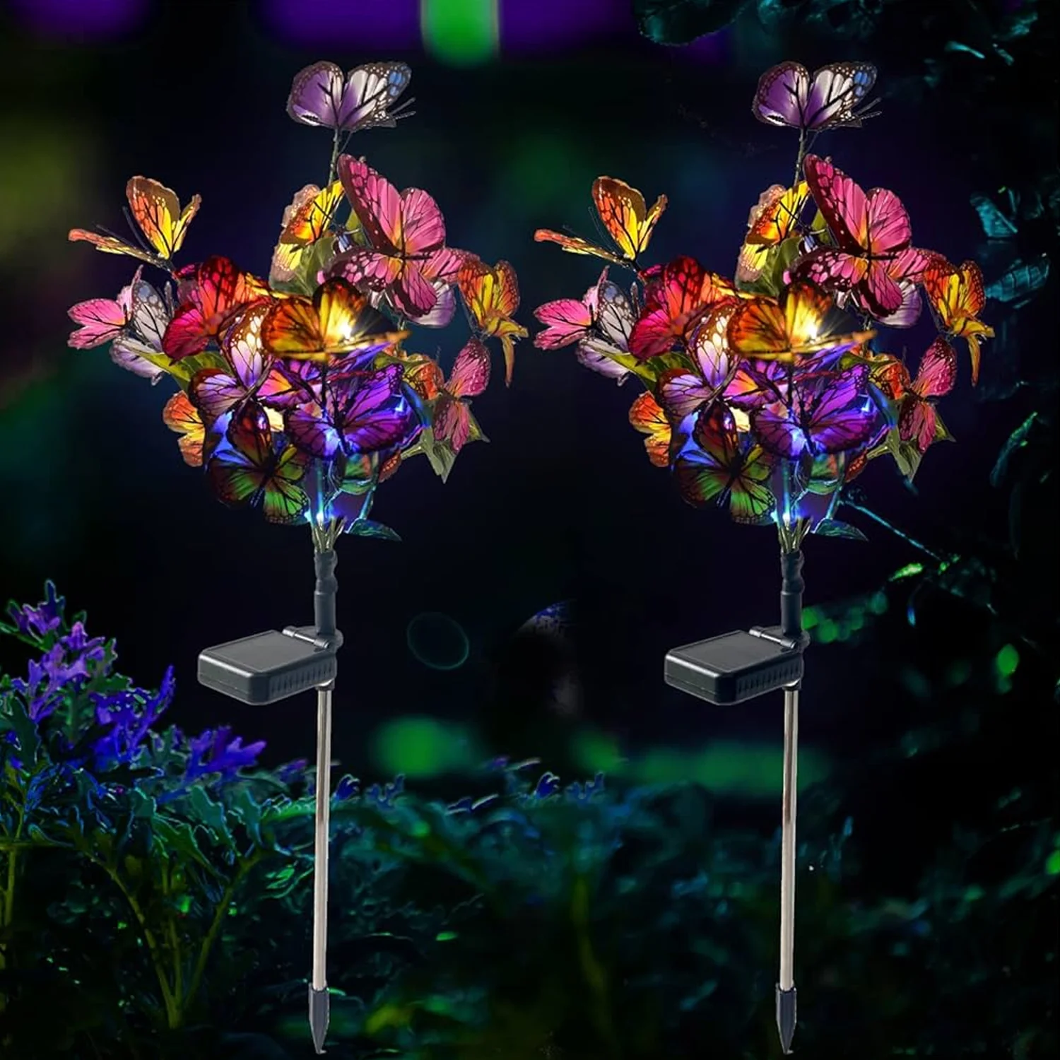 Solar-Powered LED Butterfly Garden Flower Light - Image 8