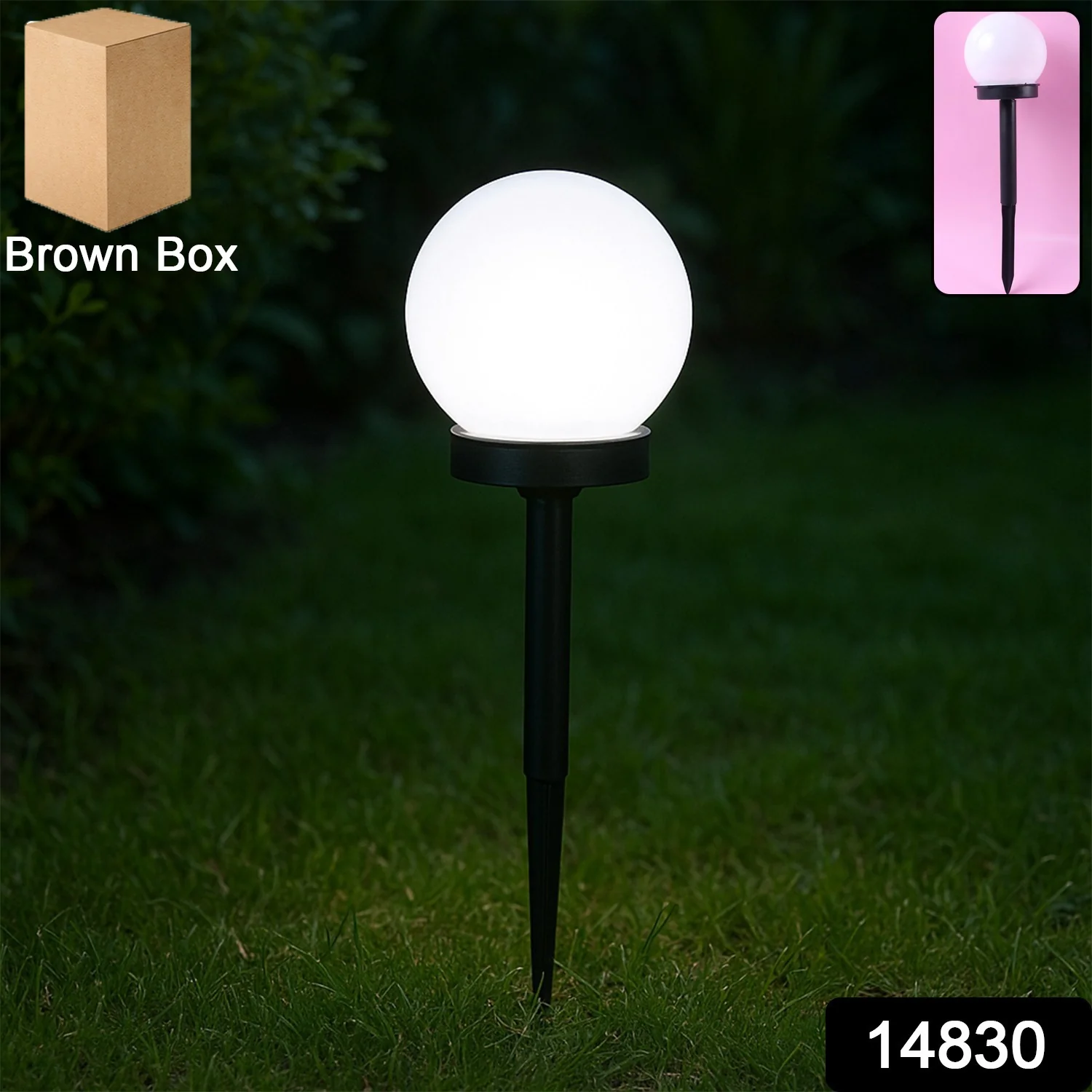 Solar-Powered LED Garden Globe Pathway Light (1 Pc) - Image 2