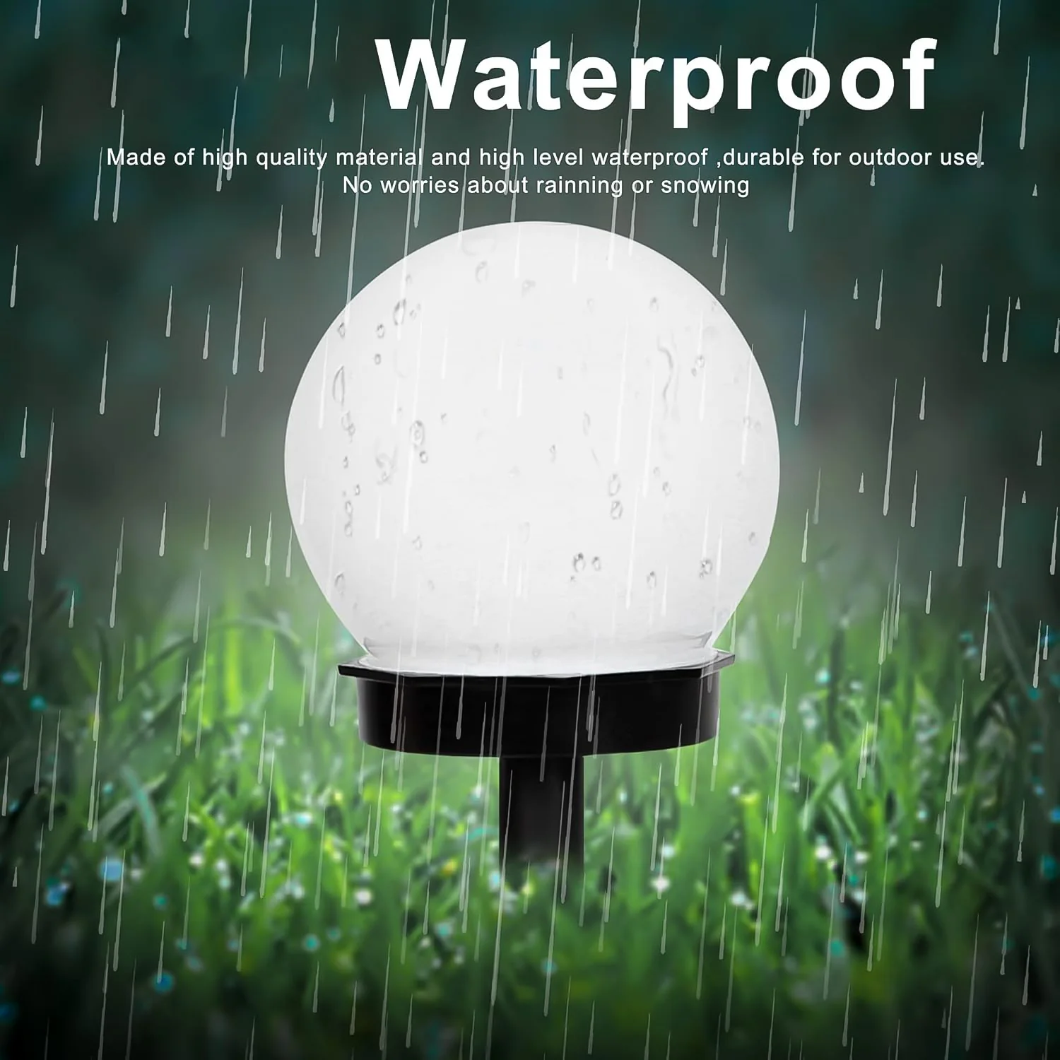 Solar-Powered LED Garden Globe Pathway Light (1 Pc) - Image 7